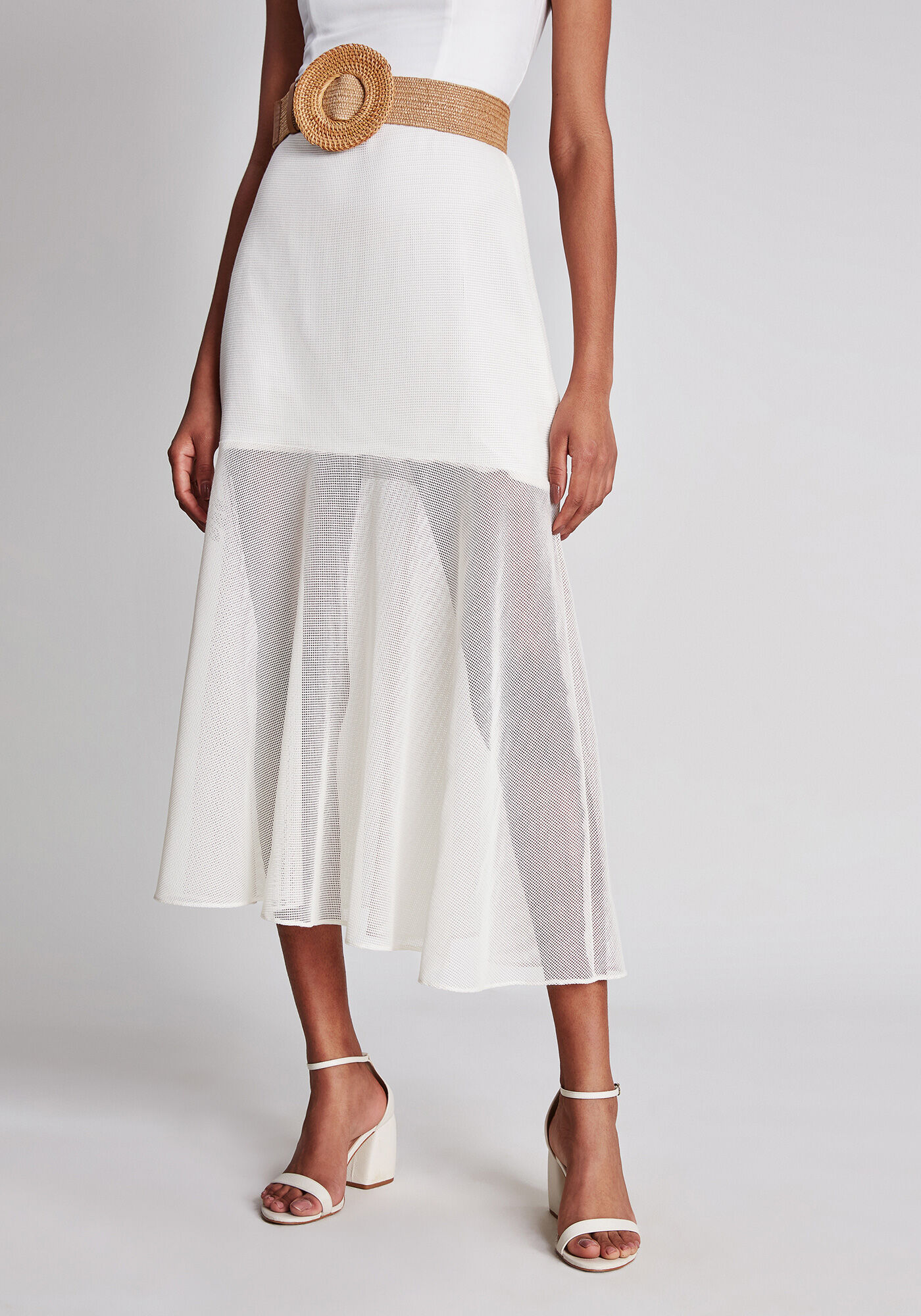 Vestido com Al&ccedil;as M&iacute;di Cinto N&oacute;, , large.