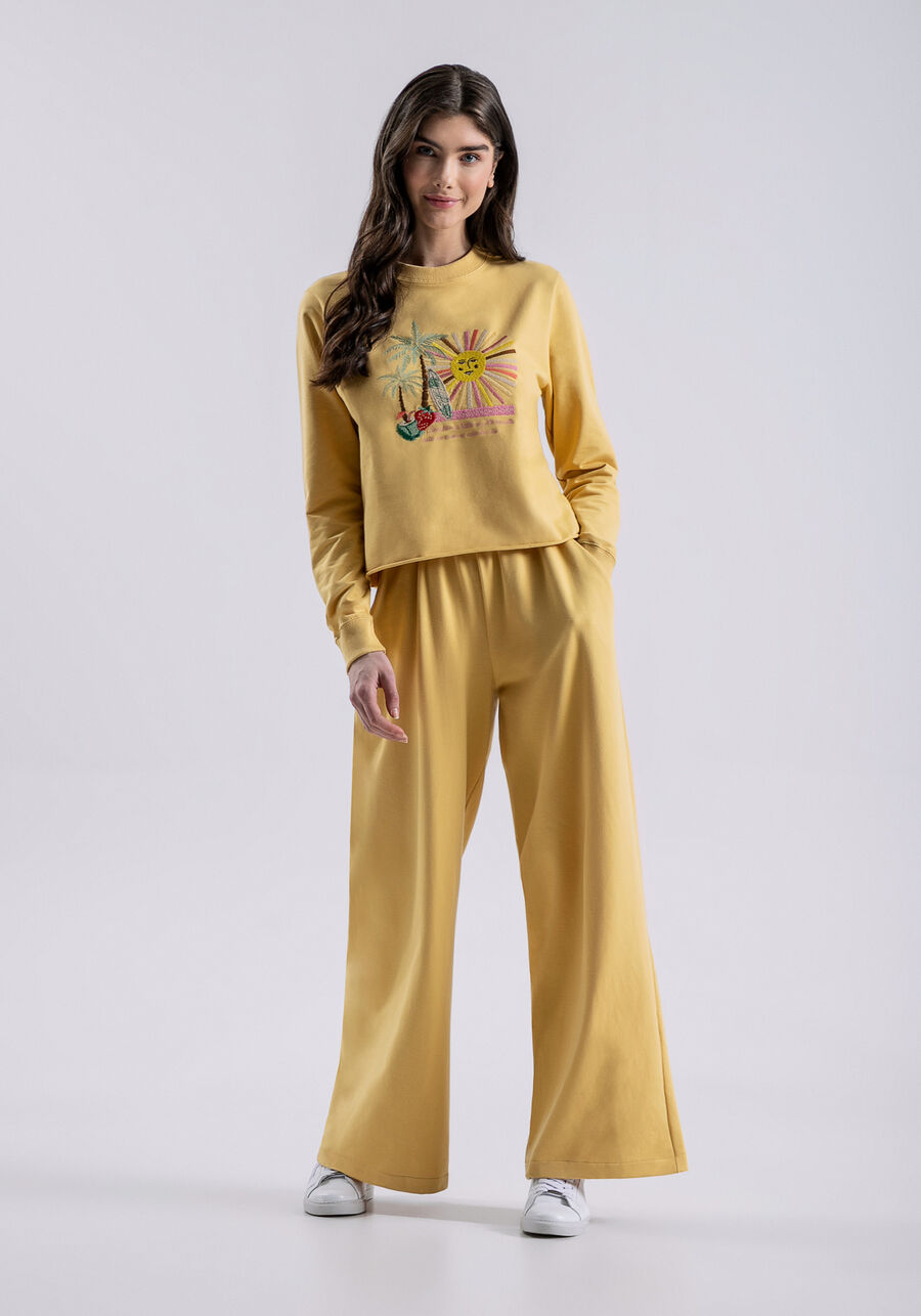 Blusão em Molecotton com Bordado, . Blusão em Molecotton com Bordado, , large.