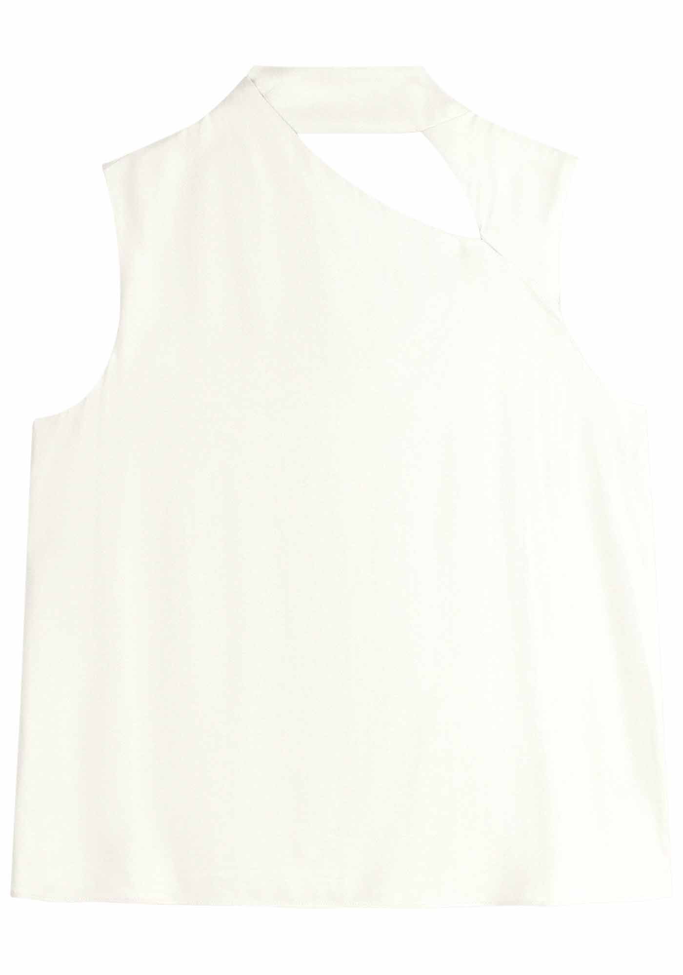 Blusa em Viscose com Cut e La&ccedil;o Gola, , large.