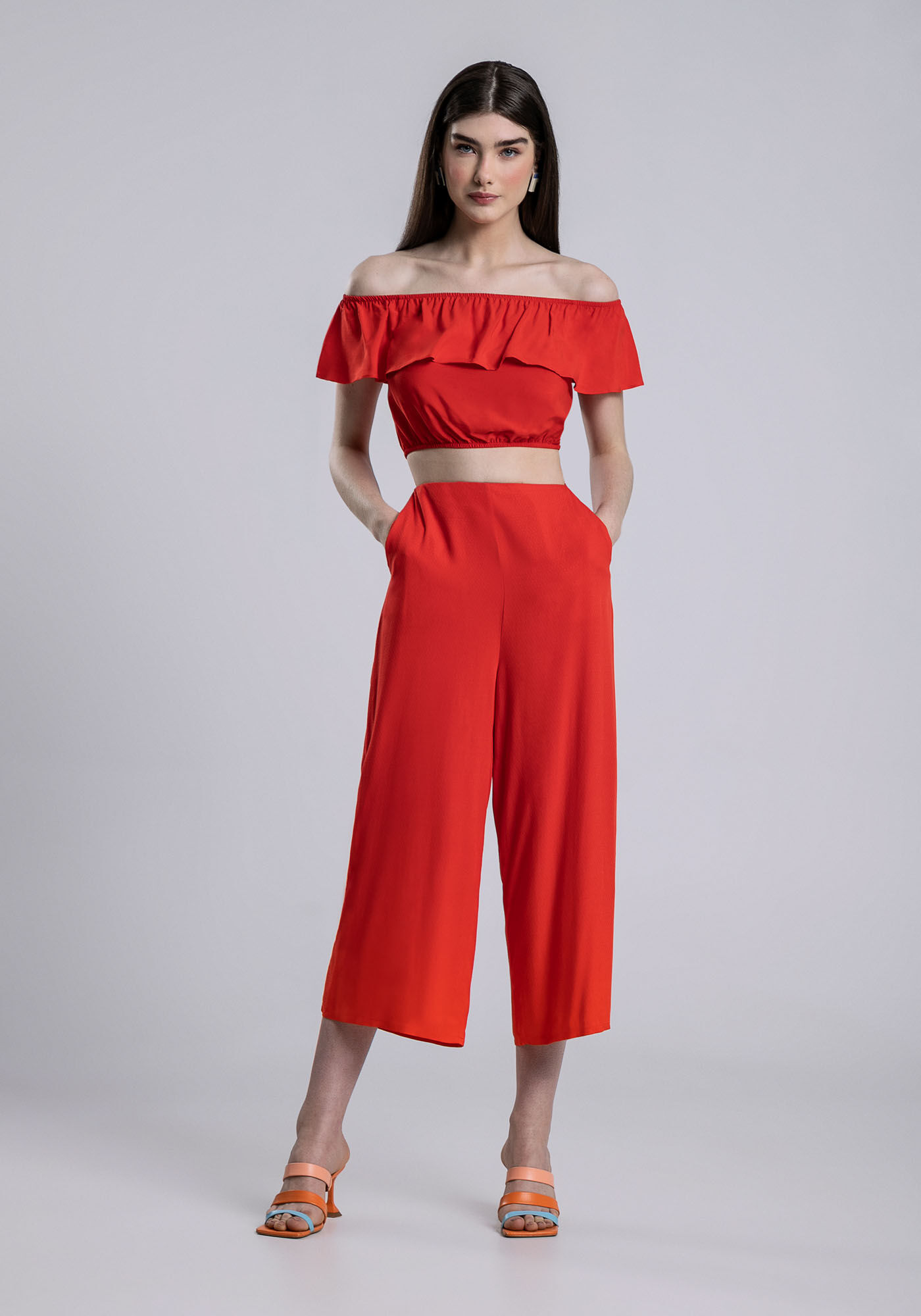 Cal&ccedil;a Pantacourt Rayon Star Cores, , large.