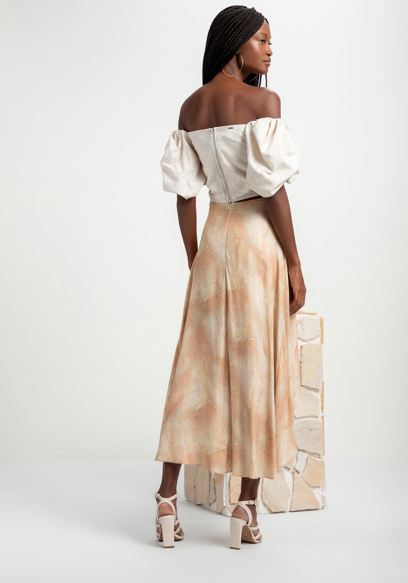 Saia midi assimetrica best sale