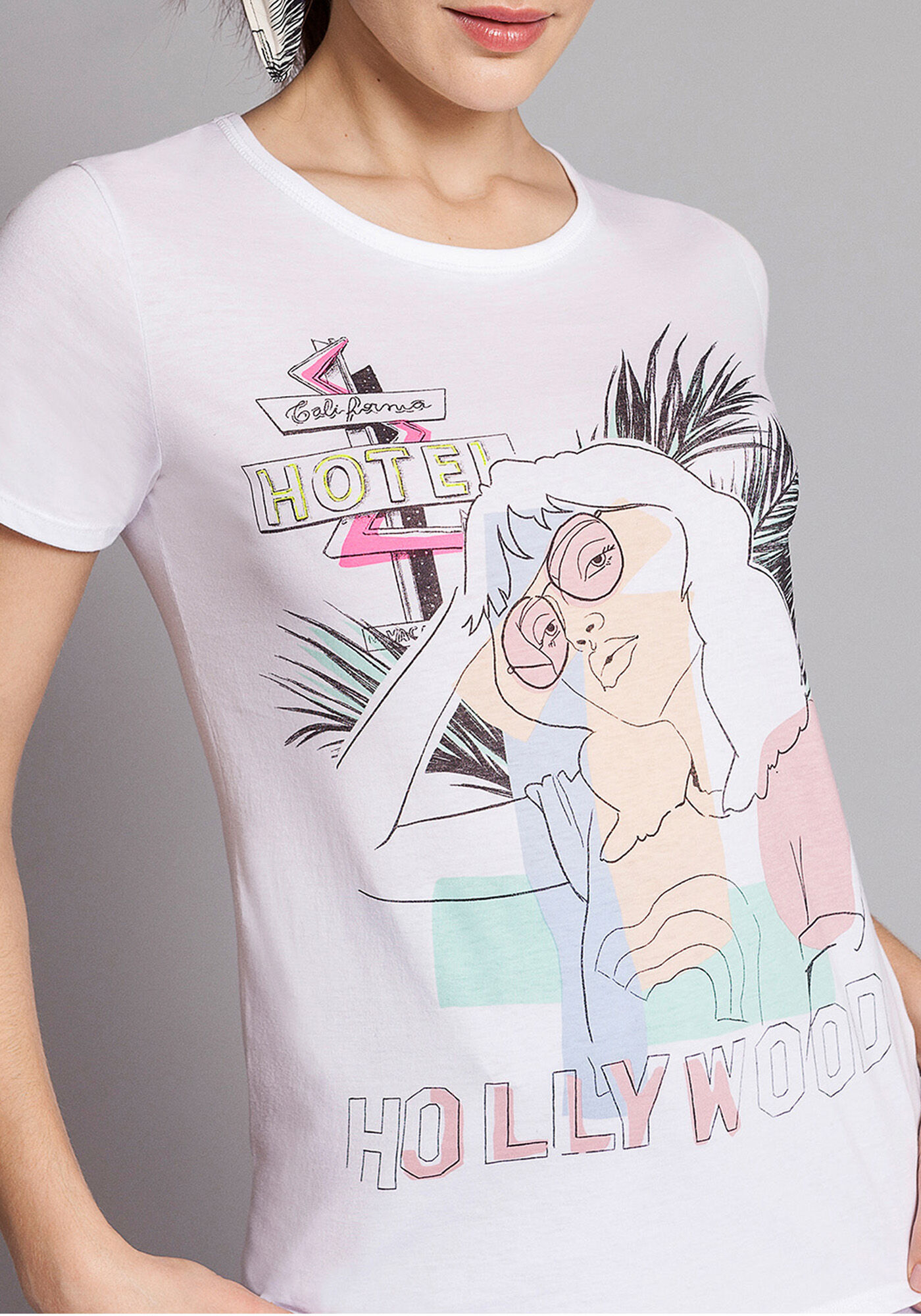 Blusa com Faixa Cabelo Azul Momento, , large.