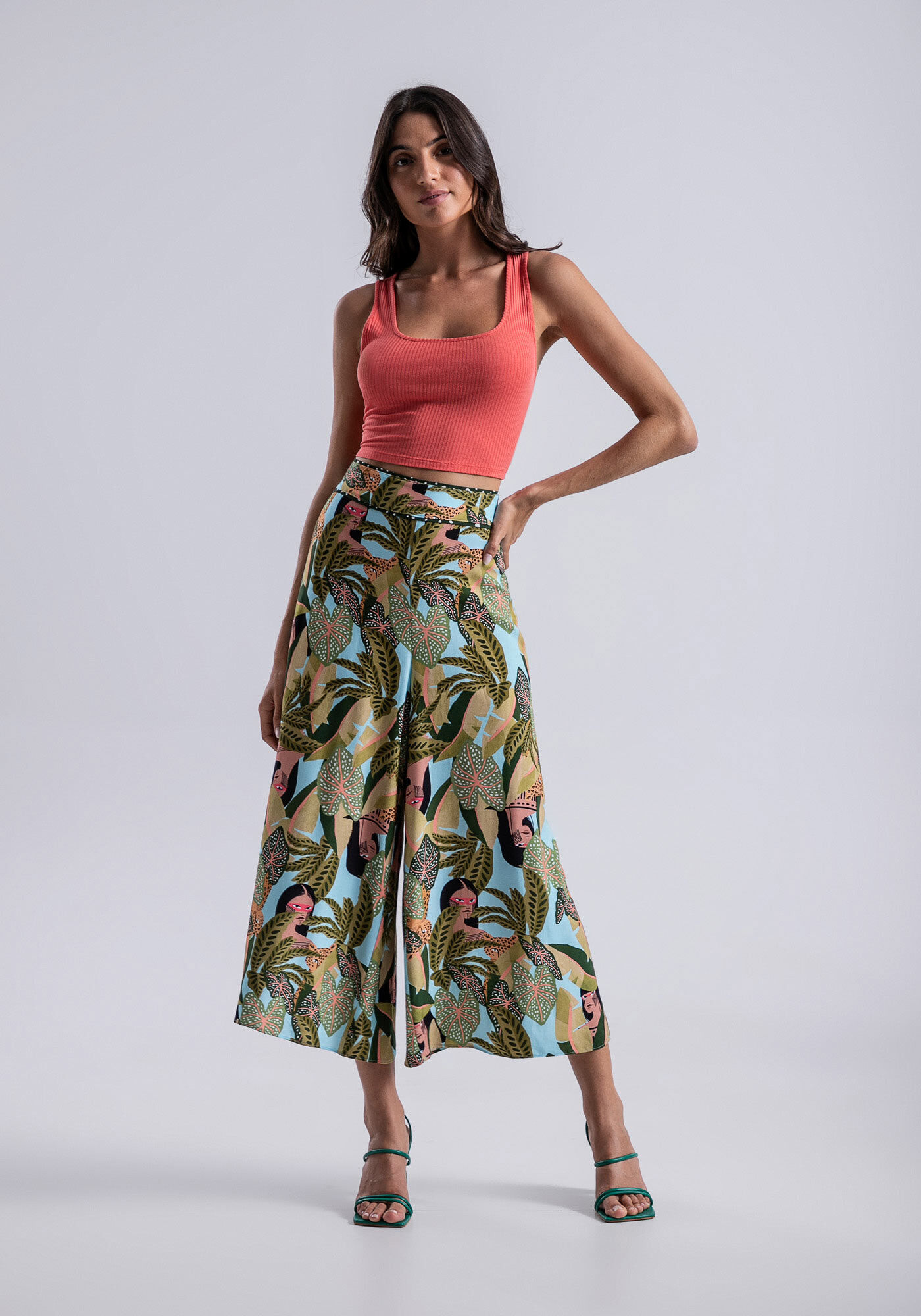 Cardigan Manga Curta Canelado com Top Cropped, , large.