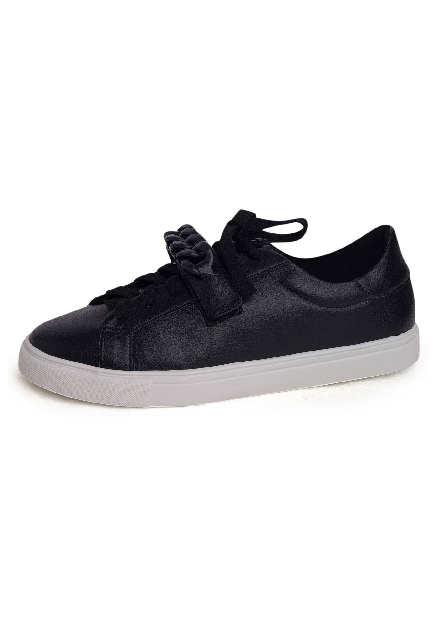 T&ecirc;nis Flatform com Cadar&ccedil;o e Detalhe Corrente, , large.