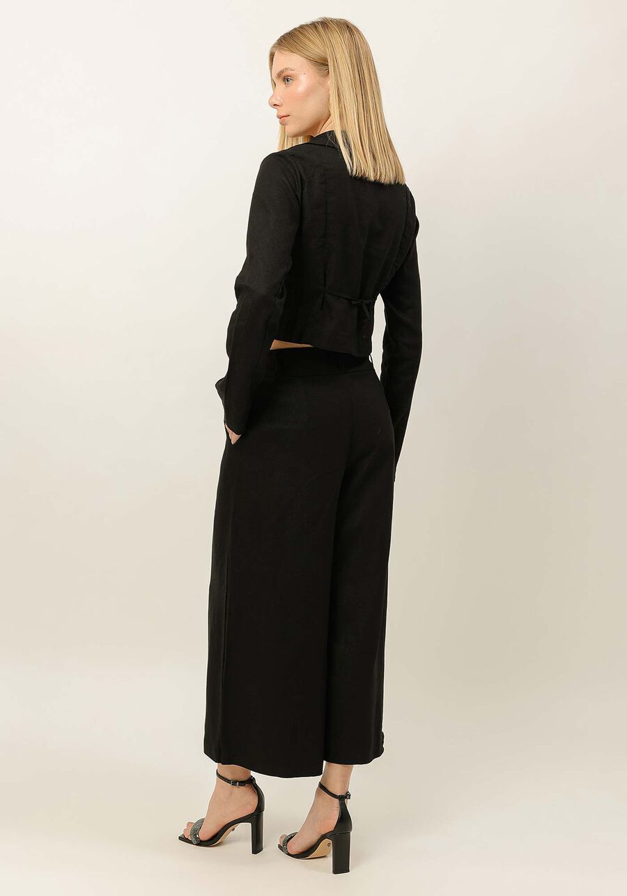 Calça Pantacourt em Linho, . Calça Pantacourt em Linho, , large.