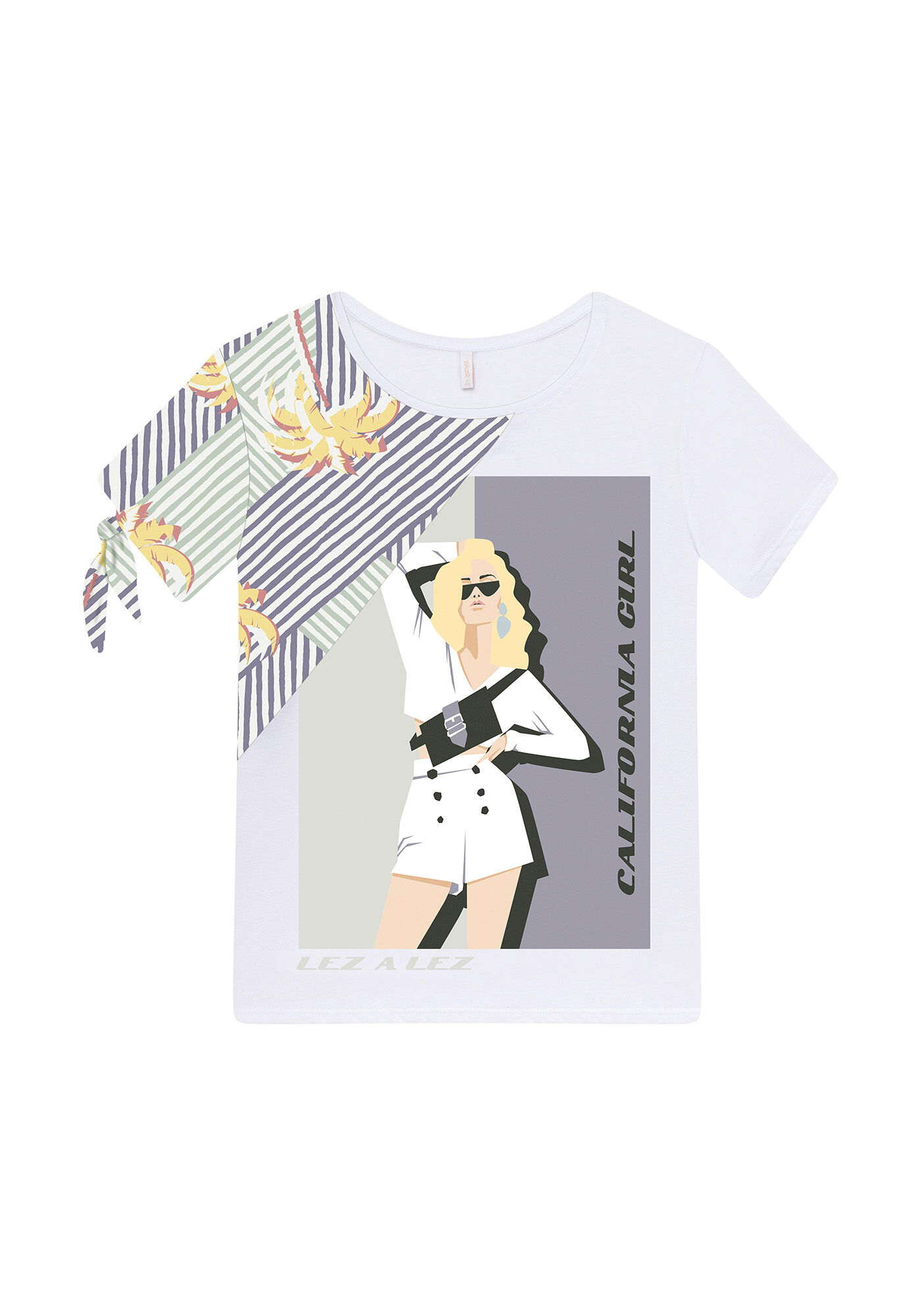 Blusa Estampada Recorte Manga, , large.