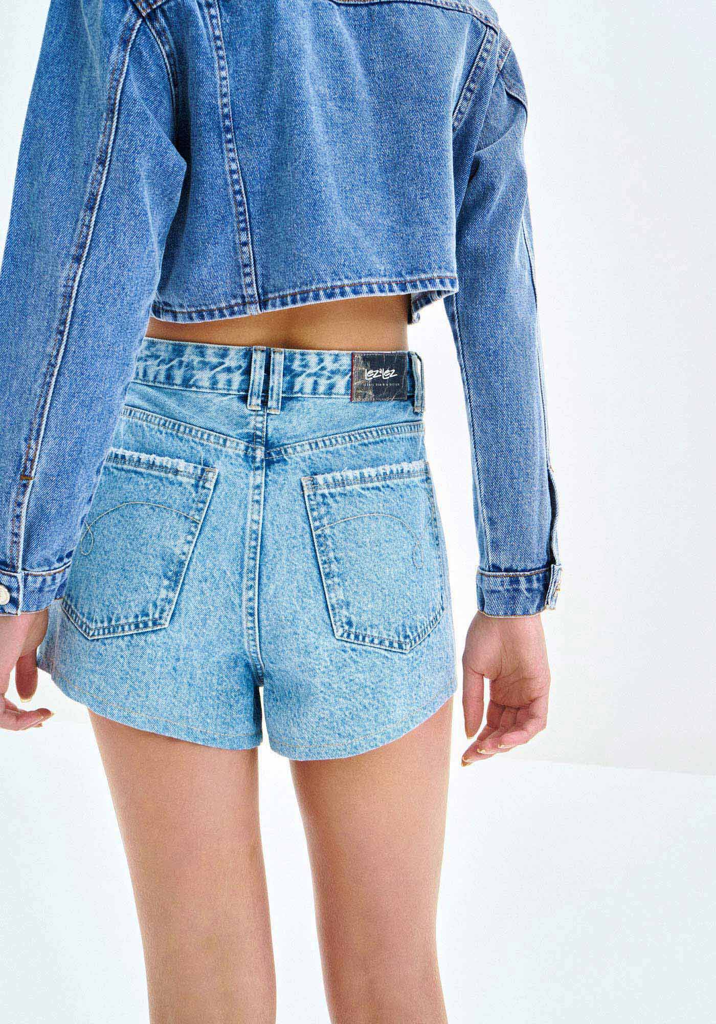 Shorts Jeans Hot Pant com Tachas, , large.