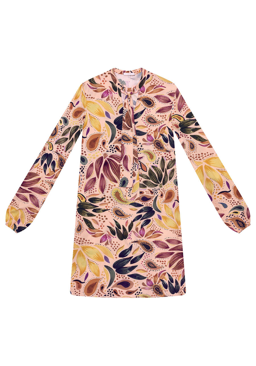 Vestido Manga Longa Estampa, . Vestido Manga Longa Estampa, , large.