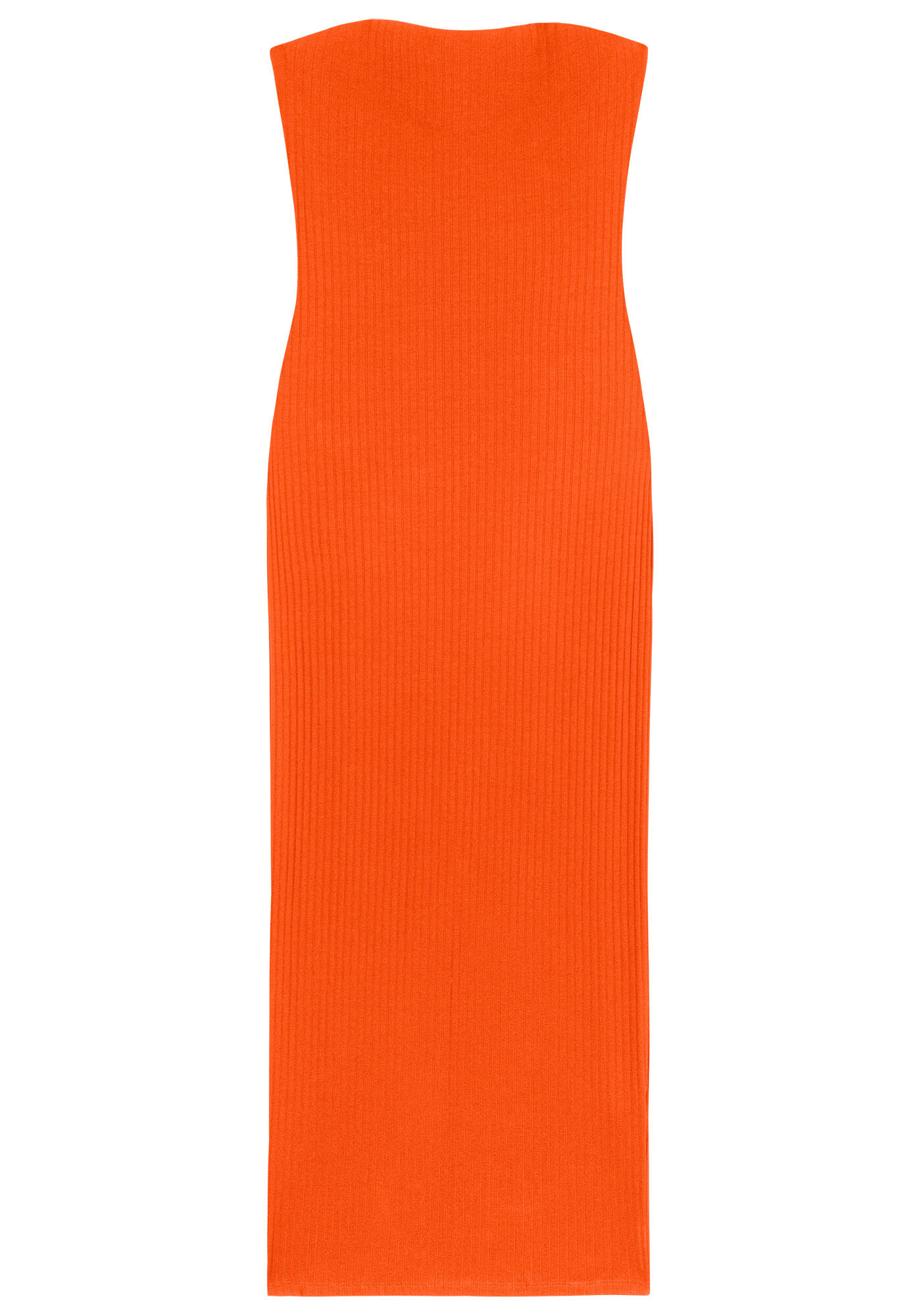 Vestido Midi Canelado Sem Al&ccedil;a, , large.