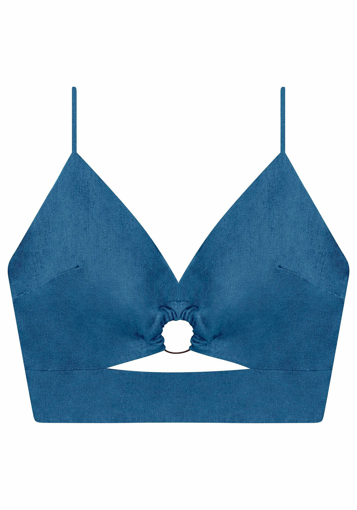 Blusa com Al&ccedil;as Cropped Linho, , large.