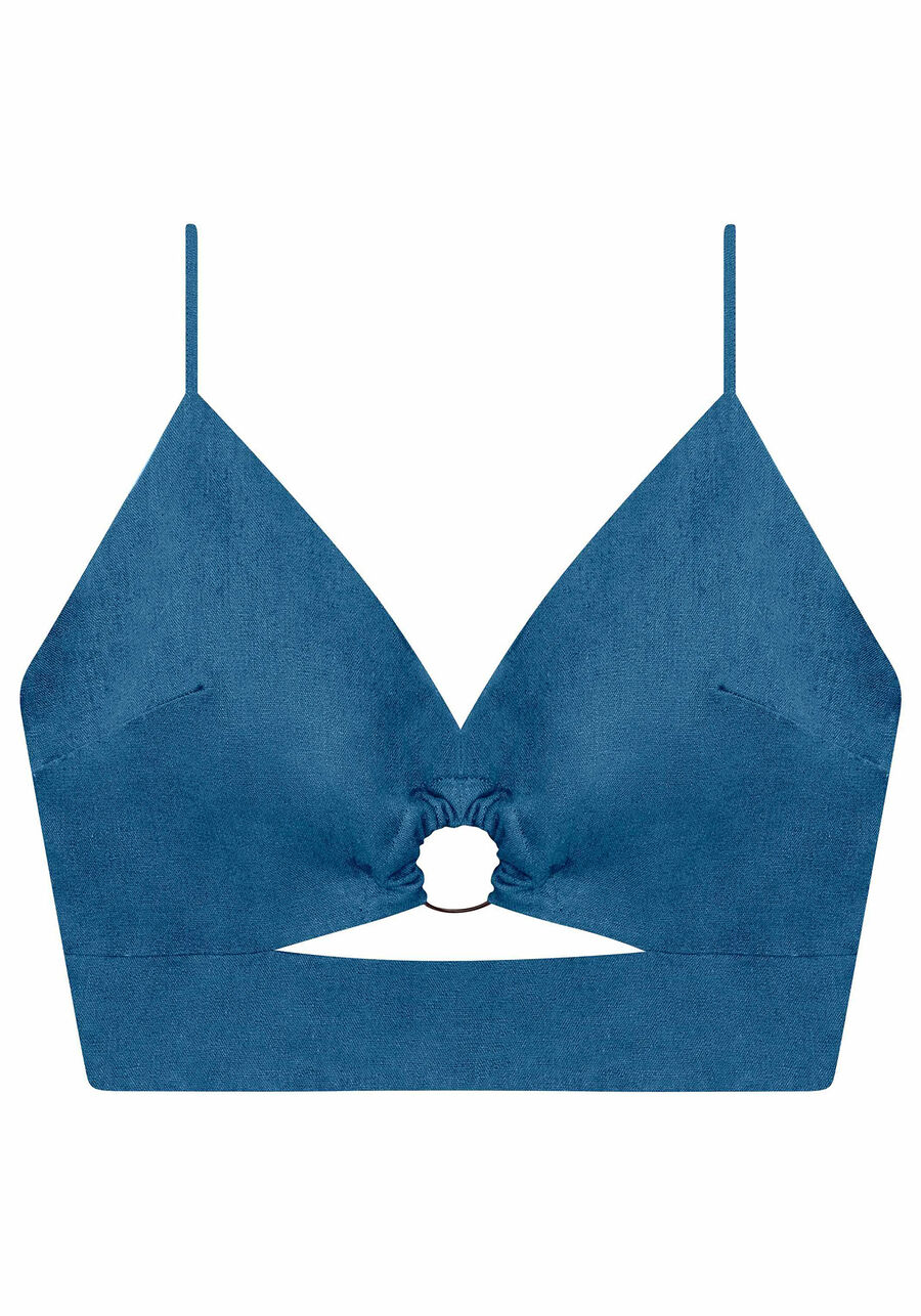 Blusa com Alças Cropped Linho, . Blusa com Alças Cropped Linho, , large.