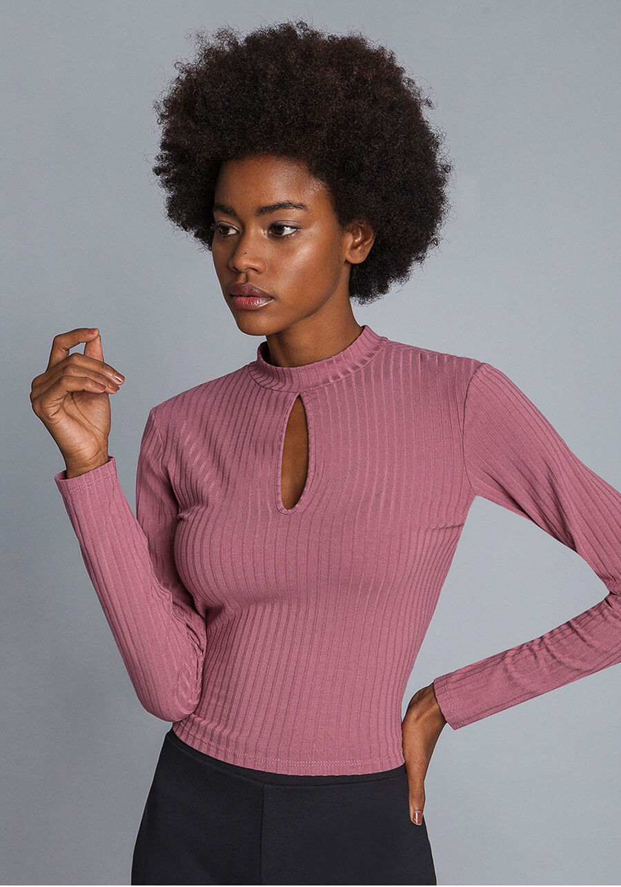 Blusa Manga Longa Gola Alta, . Blusa Manga Longa Gola Alta, , large.