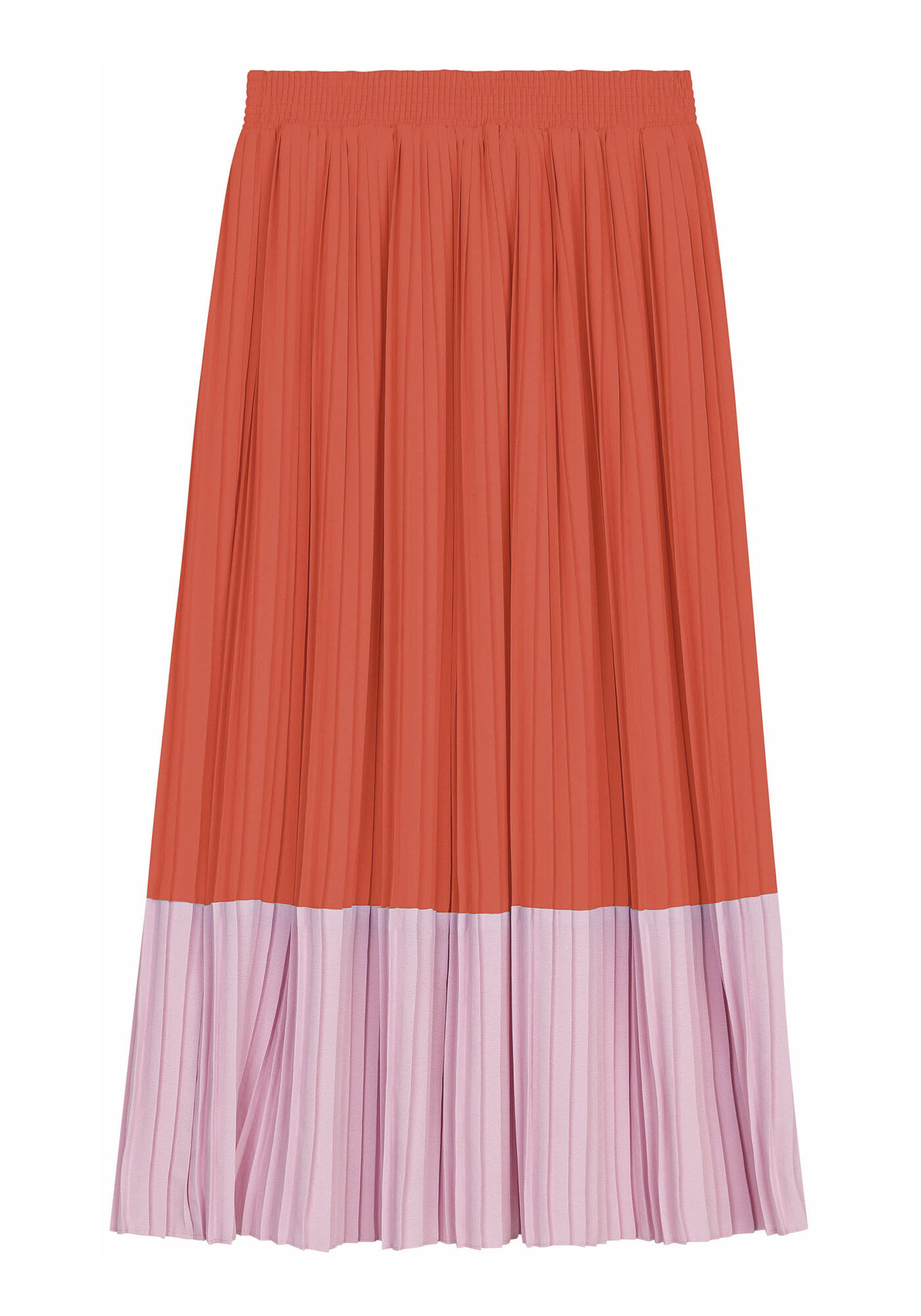 Saia midi plissada rosa metalizada discount