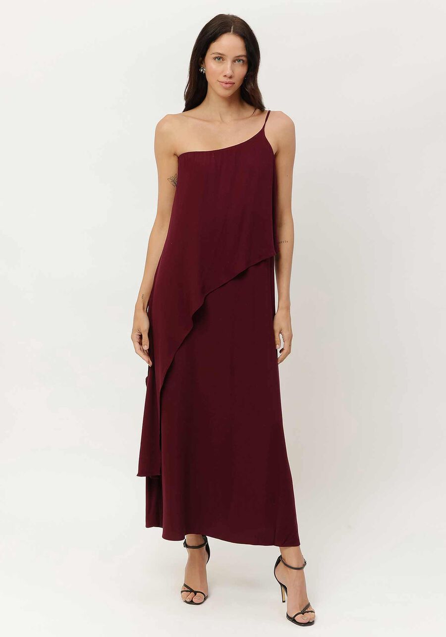 Vestido Midi Ombro Só em Crepe com Babado, . Vestido Midi Ombro Só em Crepe com Babado, , large.
