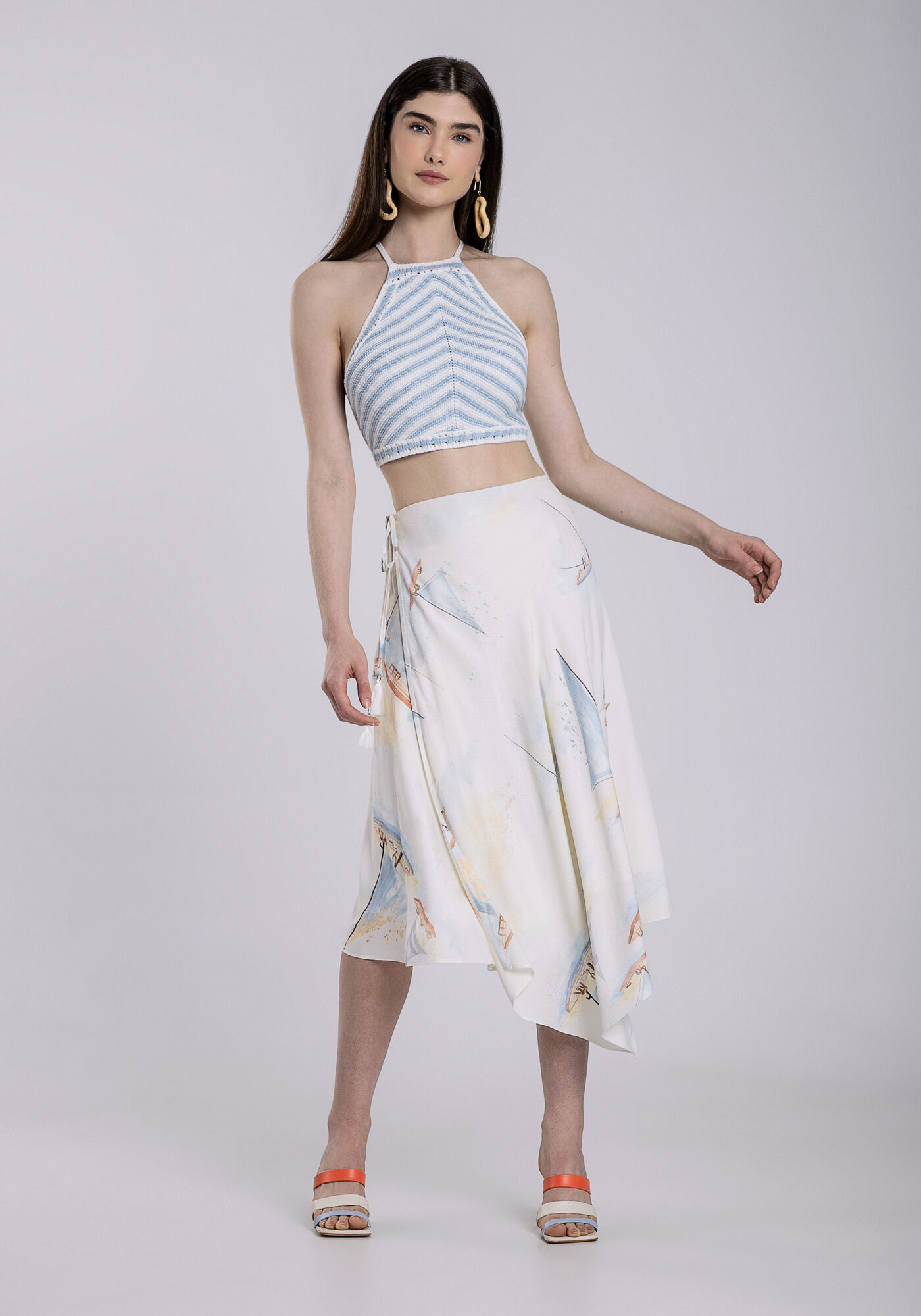 Saia Midi em Viscose Transpassada, MARACAIPE, large.