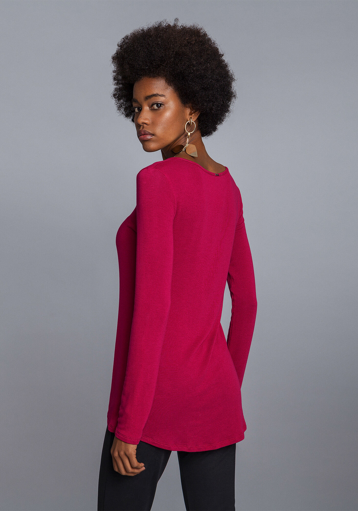 Blusa Manga Longa B&aacute;sica, , large.