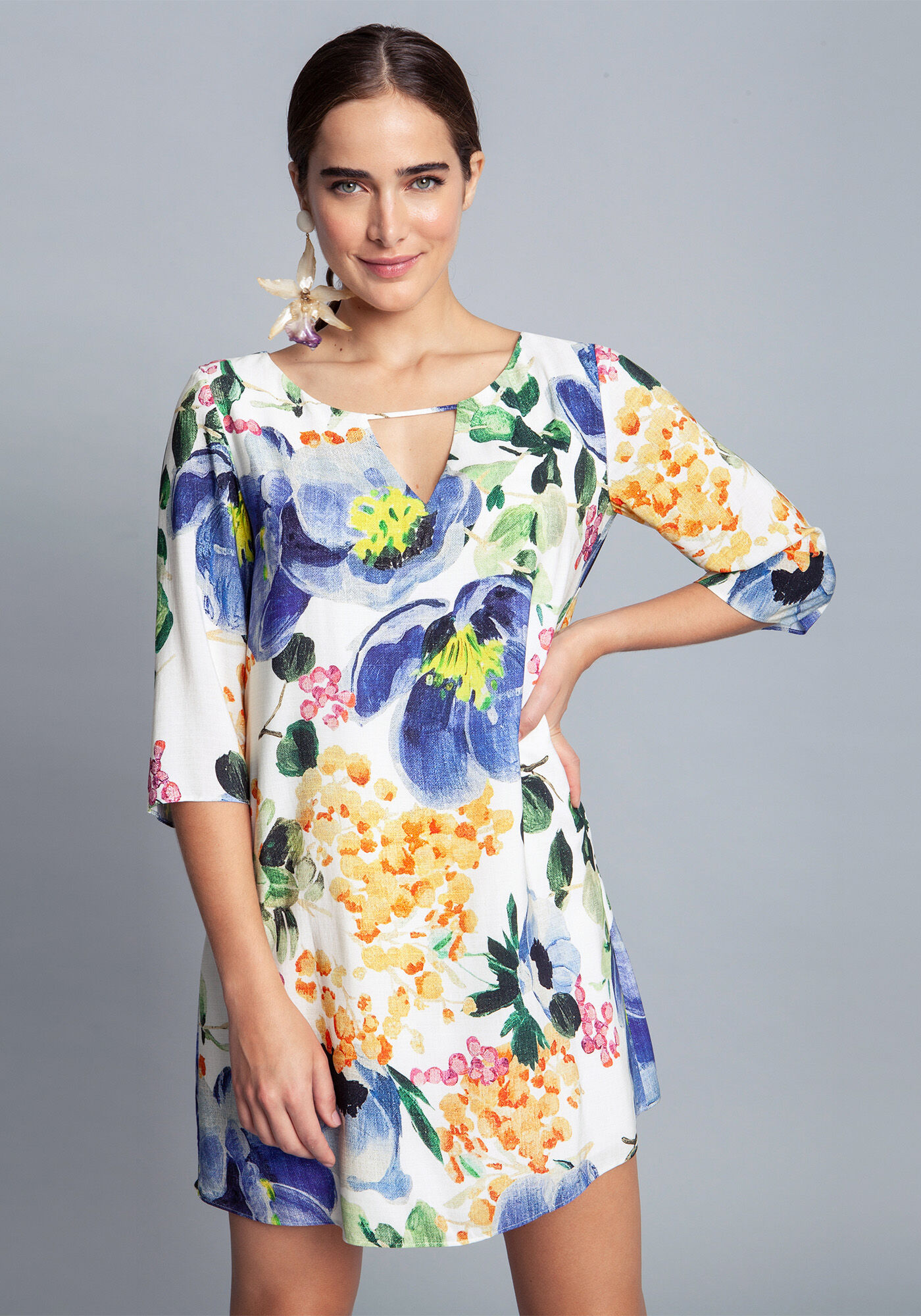 Vestido em tecido Rayon Bali, , large.