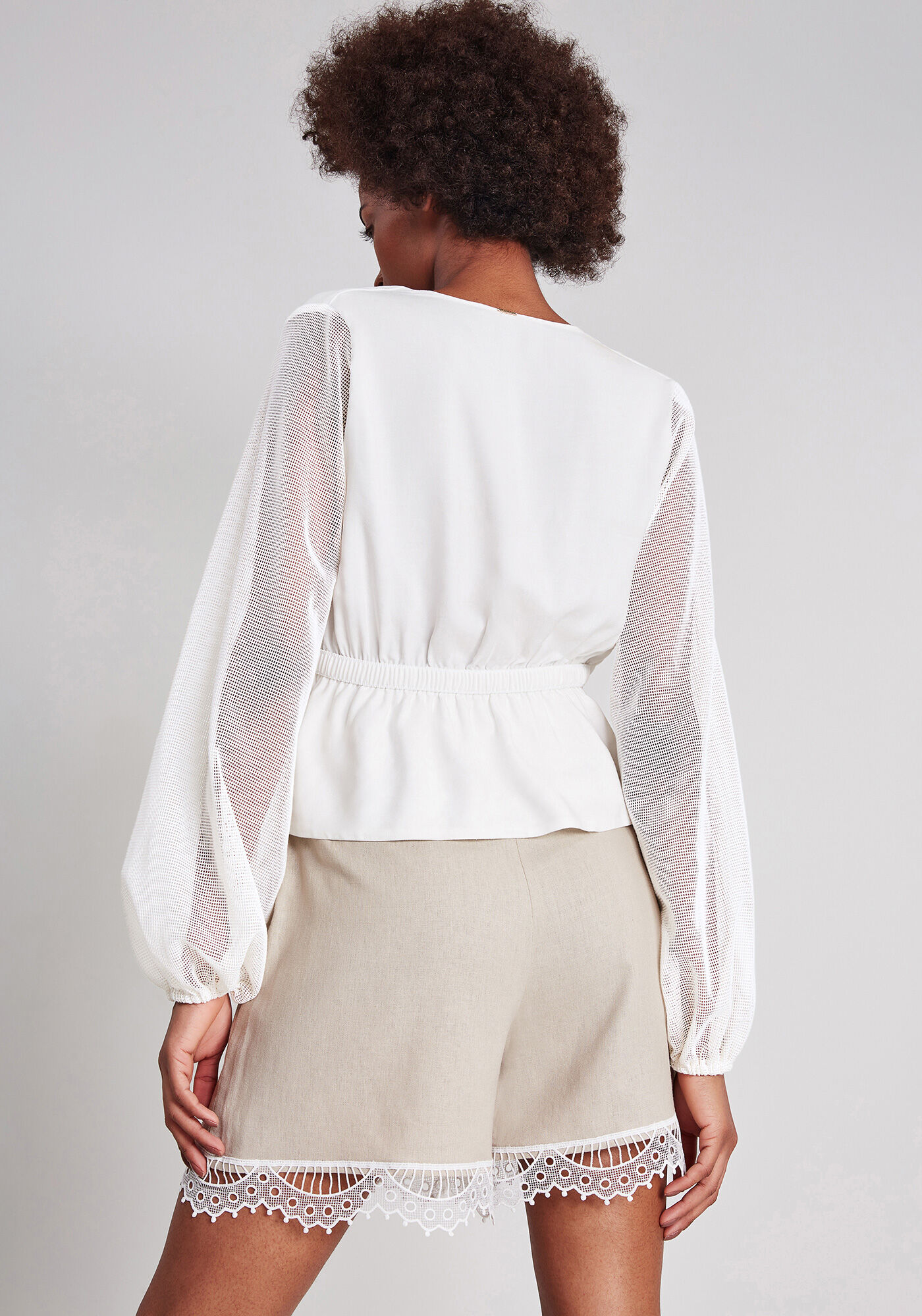 Blusa Manga Longa Bufante Tela, , large.