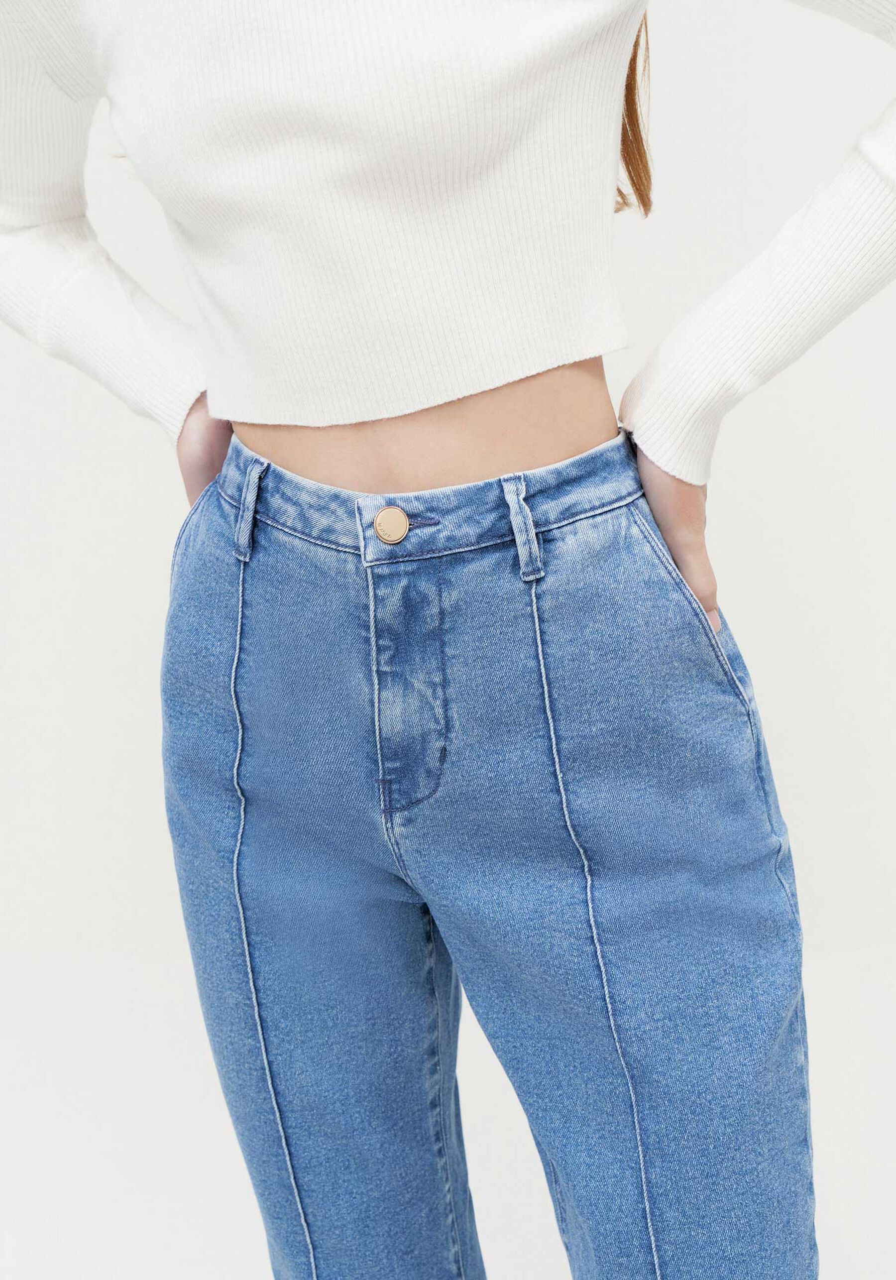 Calça Jeans Slim Alfaiataria Cropped, . Calça Jeans Slim Alfaiataria Cropped, , large.