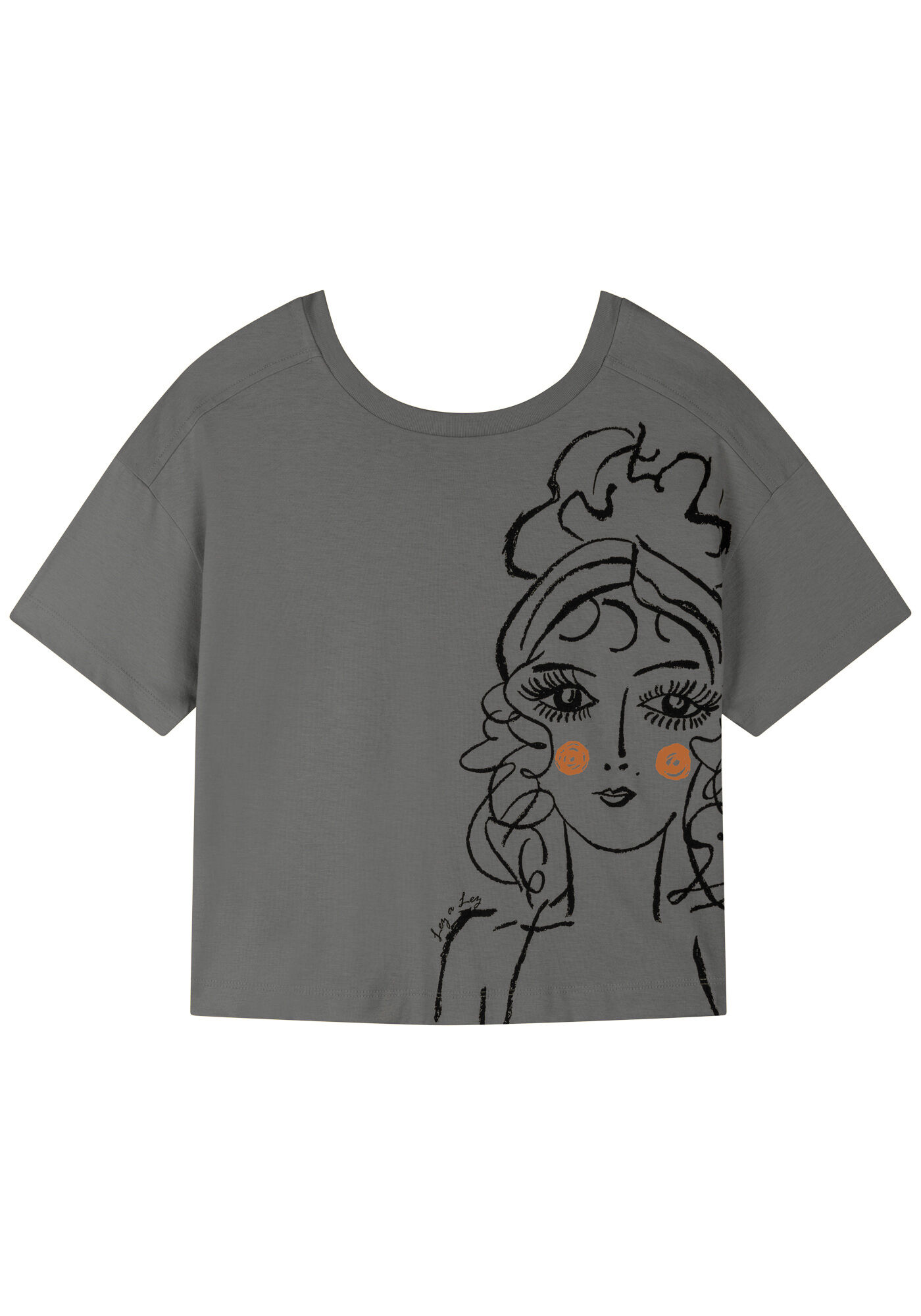 Blusa Com Mangas Curtas E Estampa Local Em Malha Prime, , large.