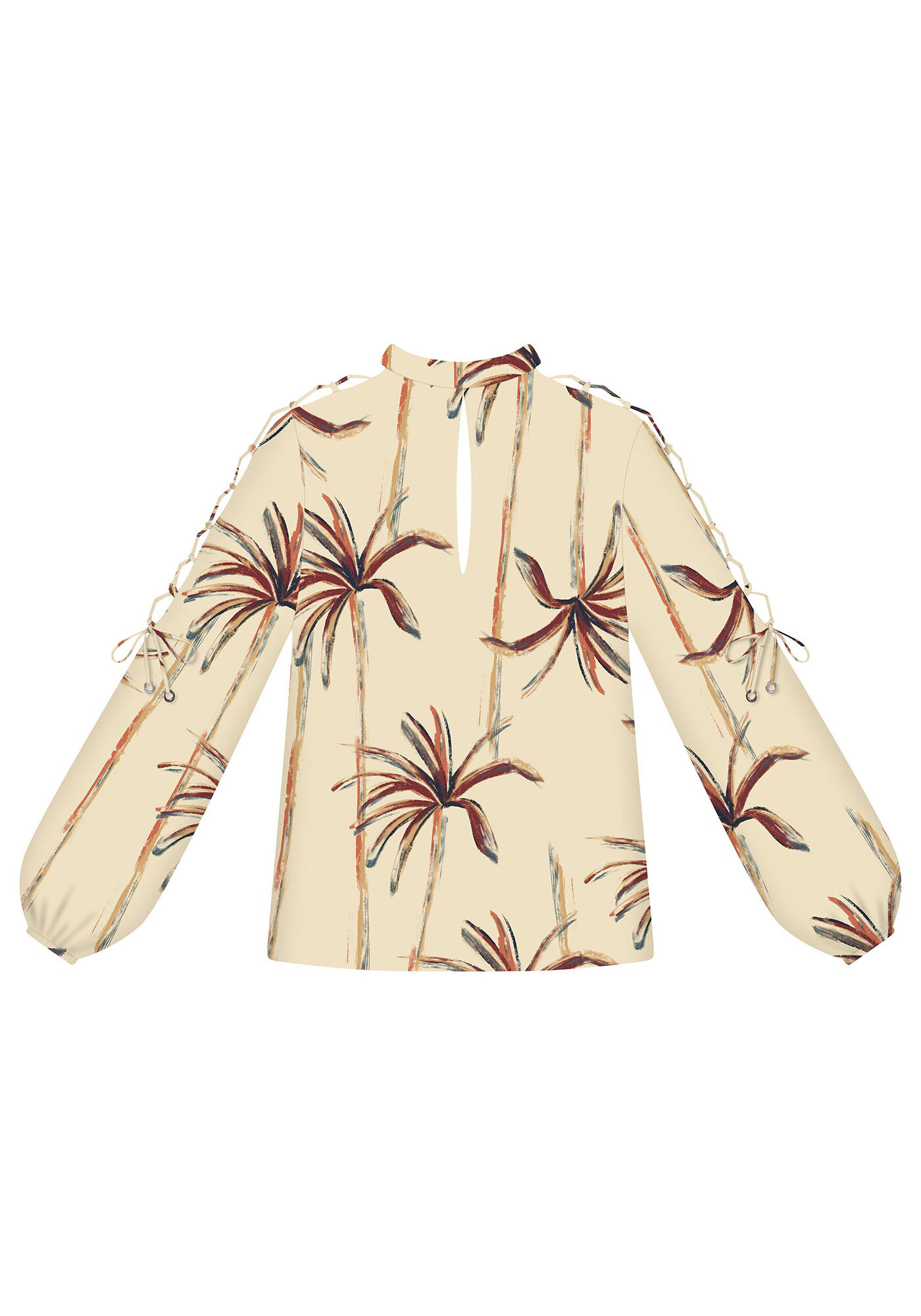 Blusa Manga Longa Lace Up, , large.