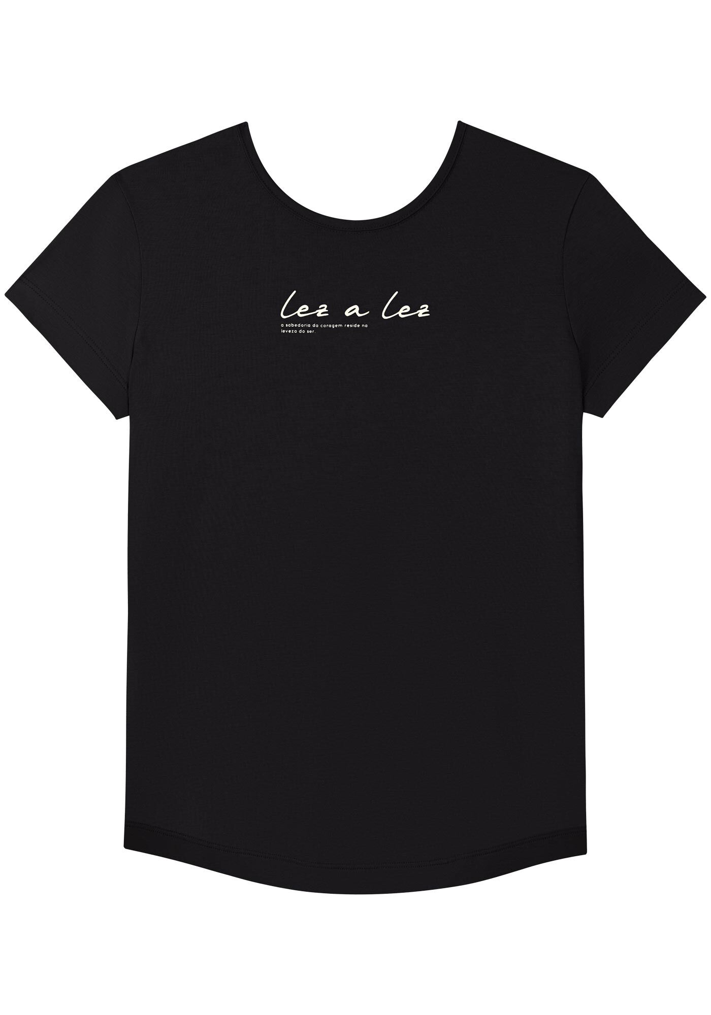 T- shirt De Mangas Curtas Em Malha Penteada, PRETO, large.