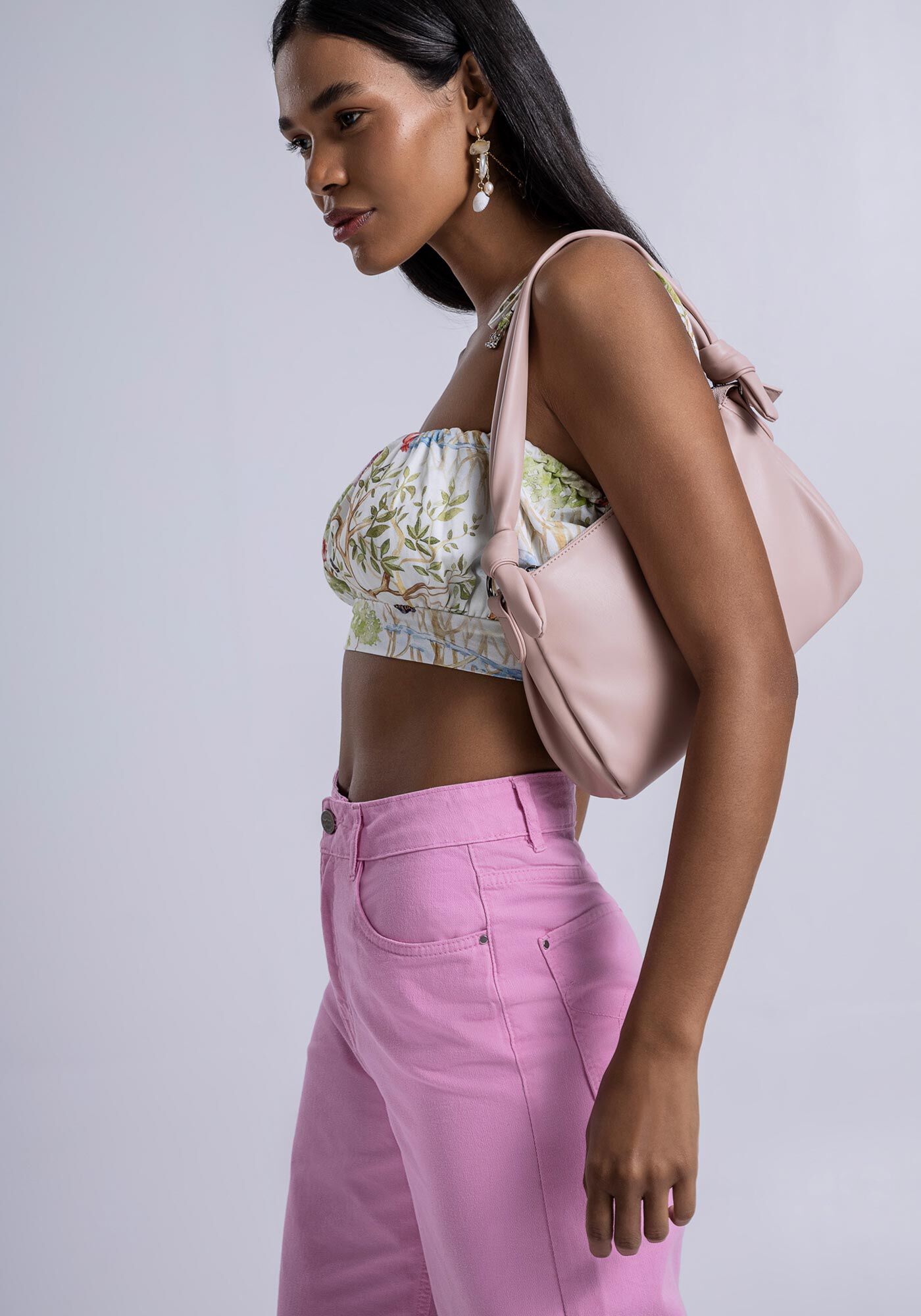 Blusa Cropped em Viscose com Tiras Costas, , large.