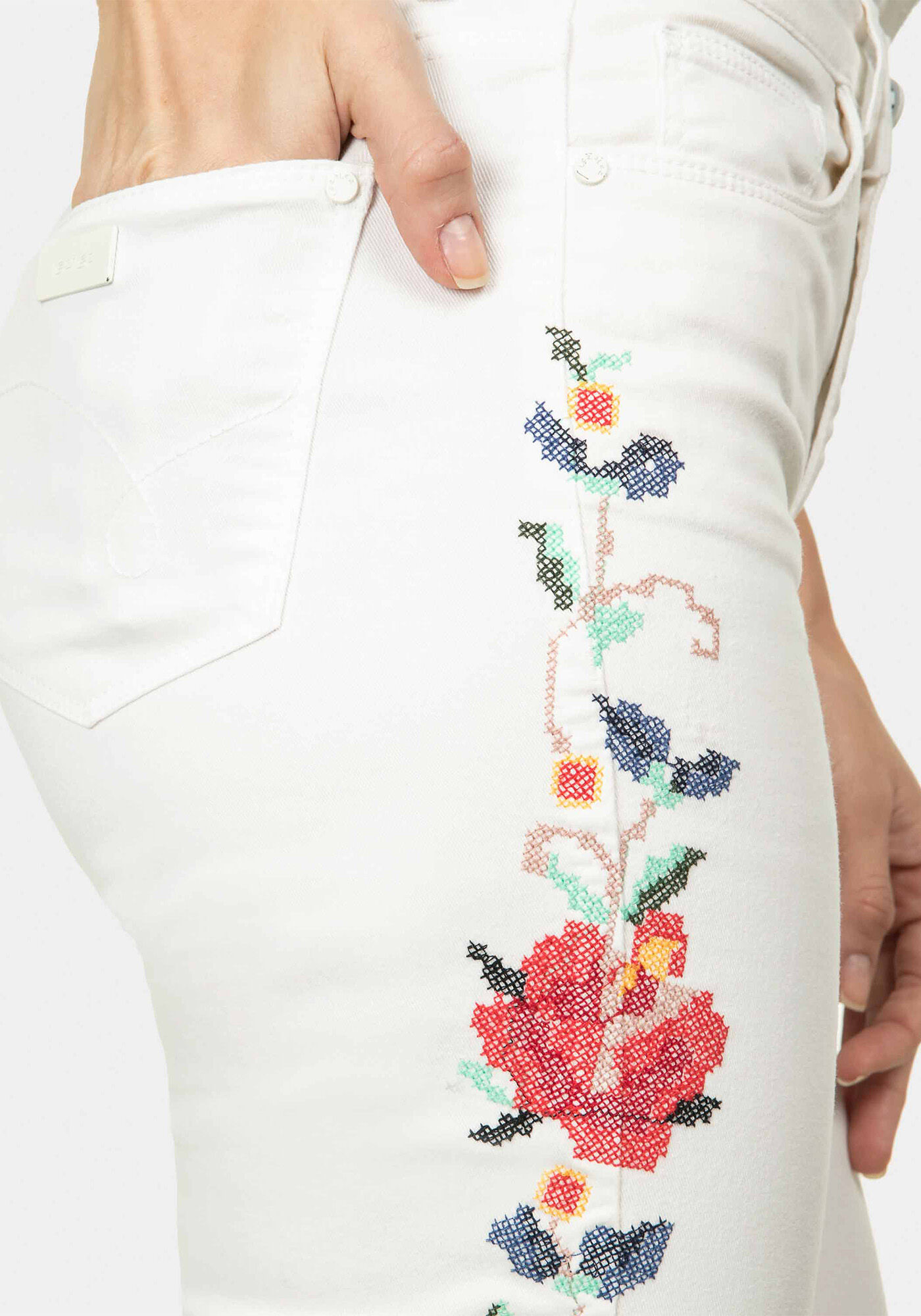 Cal&ccedil;a Jeans Skinny Cropped Bali Branco Off White, , large.