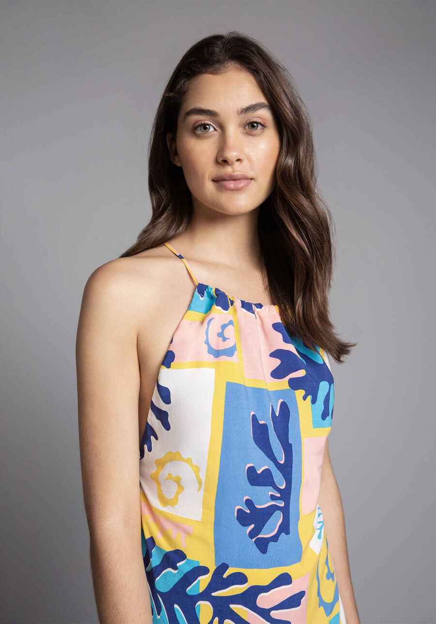 Vestido com Alças Estampa, . Vestido com Alças Estampa, , large.
