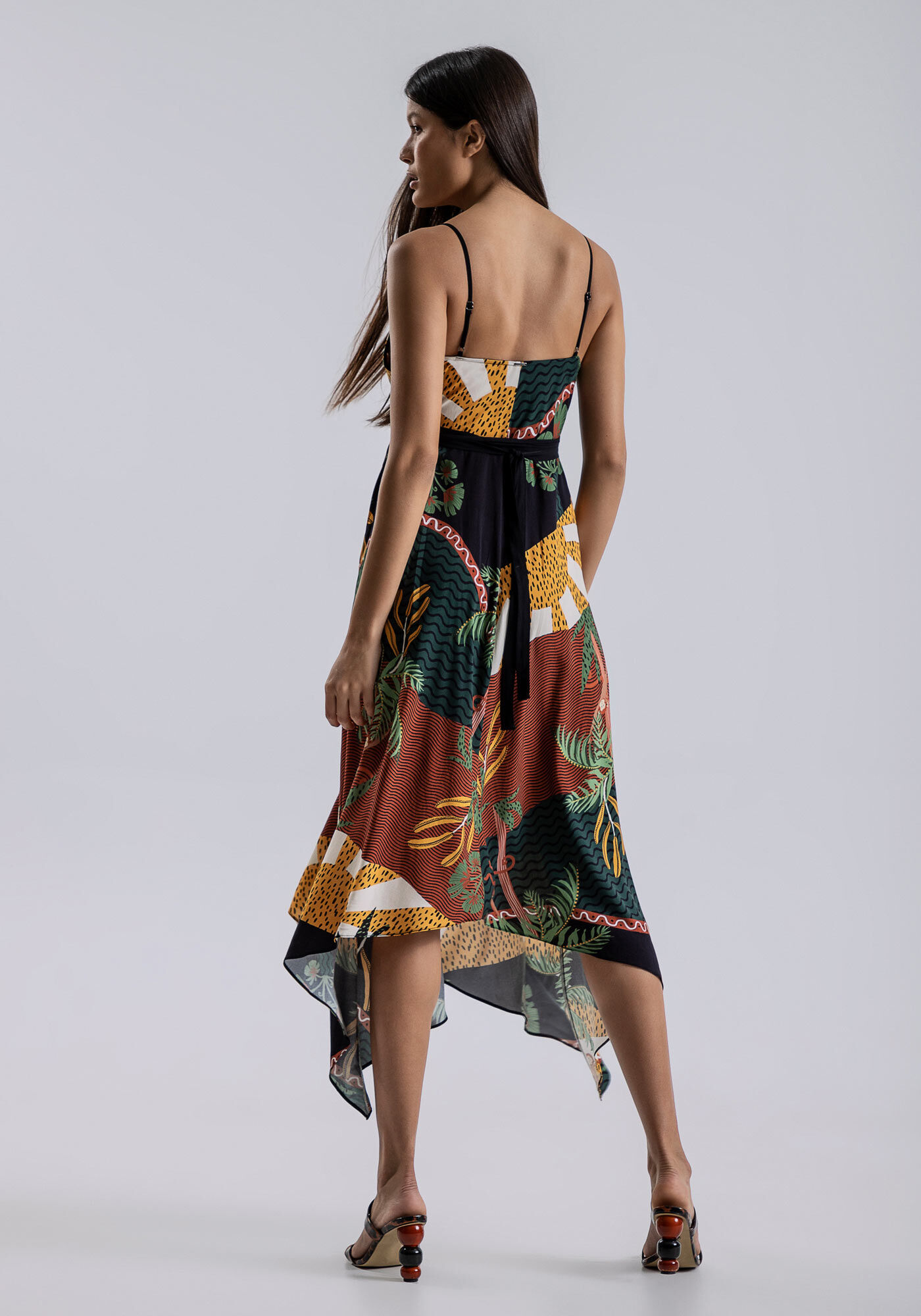 Vestido Midi Assim&eacute;trico com Amarra&ccedil;&atilde;o, TRILHA, large.