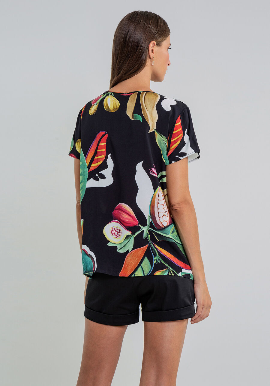 Blusa Manga Curta Estampa Axe, . Blusa Manga Curta Estampa Axe, , large.