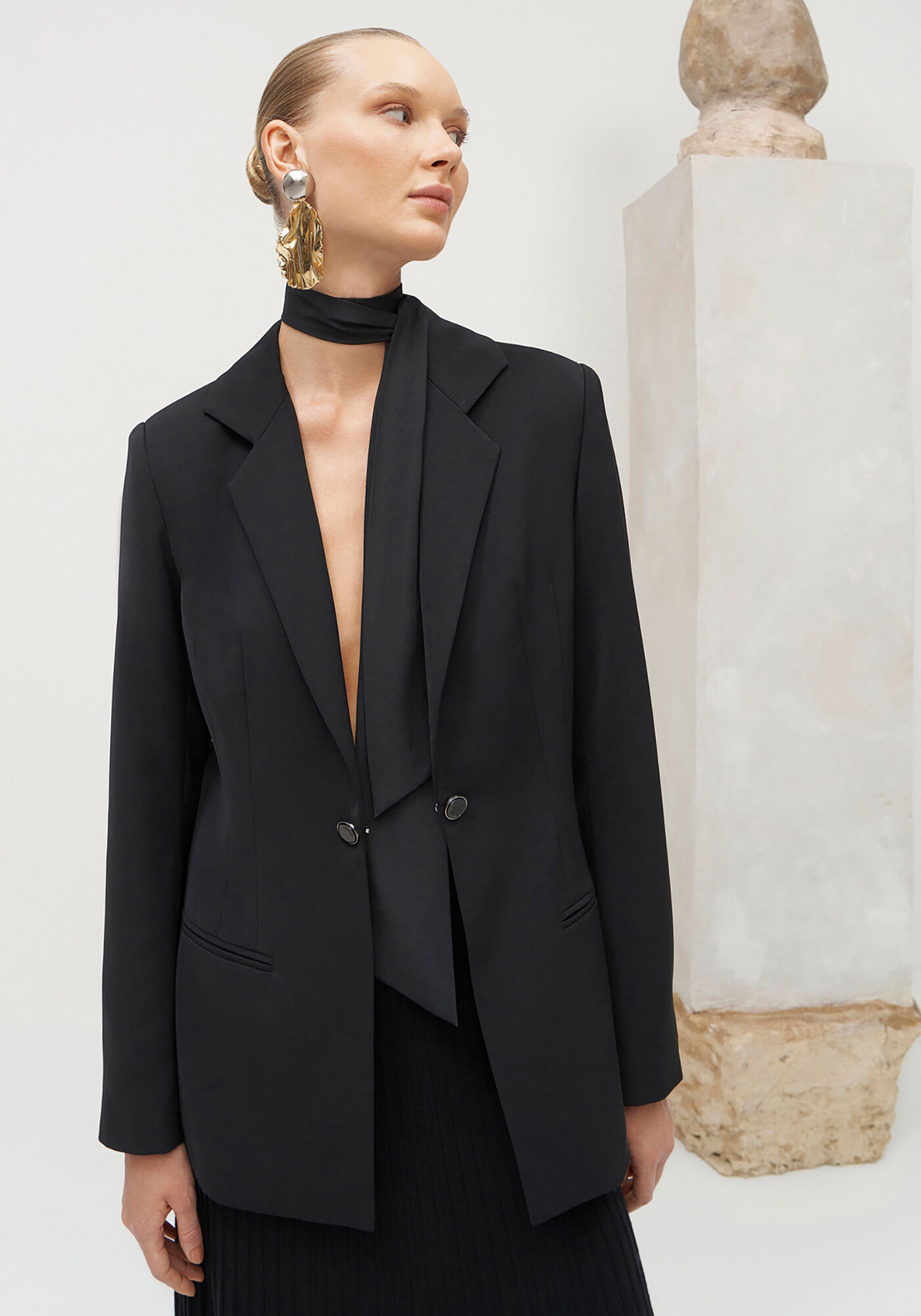 Blazer Alfaiataria com Detalhe Gancho, , large.