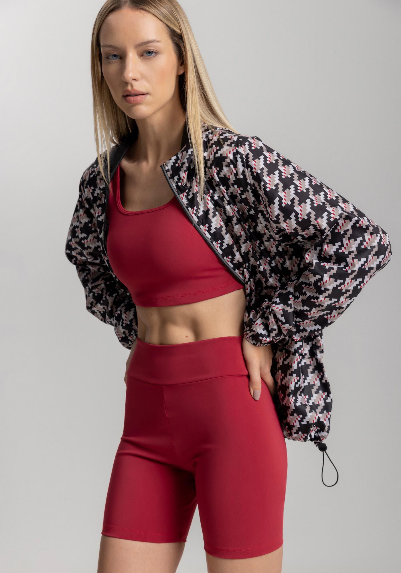 Bermuda Justa B&aacute;sica De Cintura Alta Em Malha Move, , large.