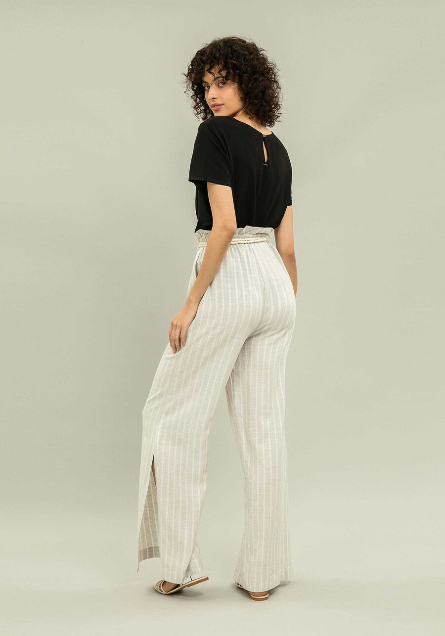 Calça Pantalona Listras Cinto, . Calça Pantalona Listras Cinto, , large.