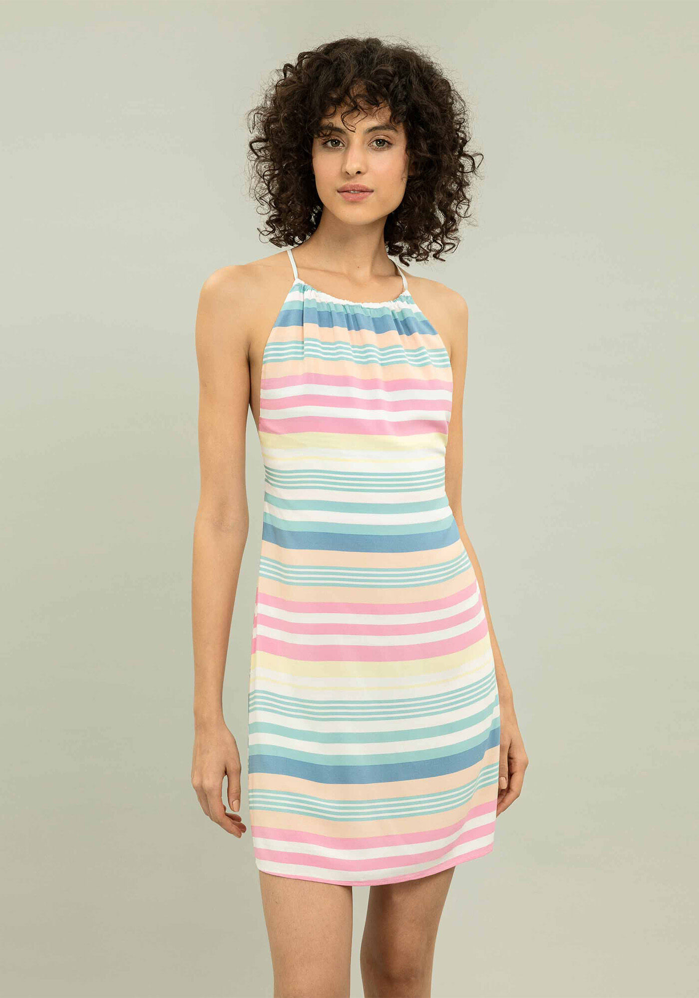 Vestido com Al&ccedil;as Estampa, , large.