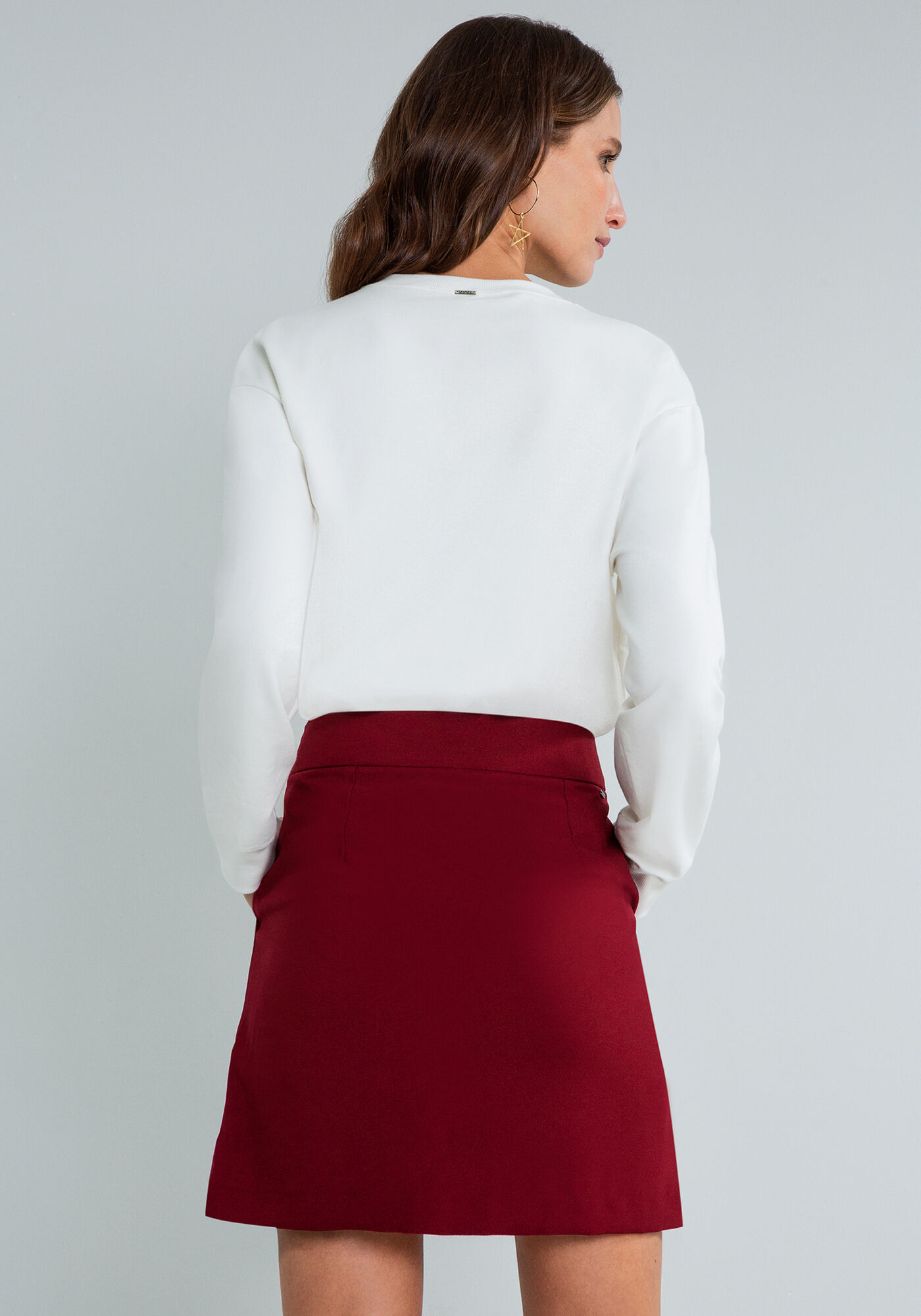  Saia Cintura M&eacute;dia Curta, BORDO, large.