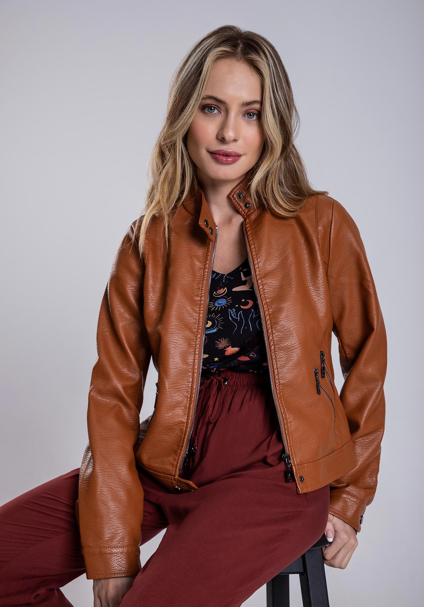 Jaqueta de shop couro lezalez