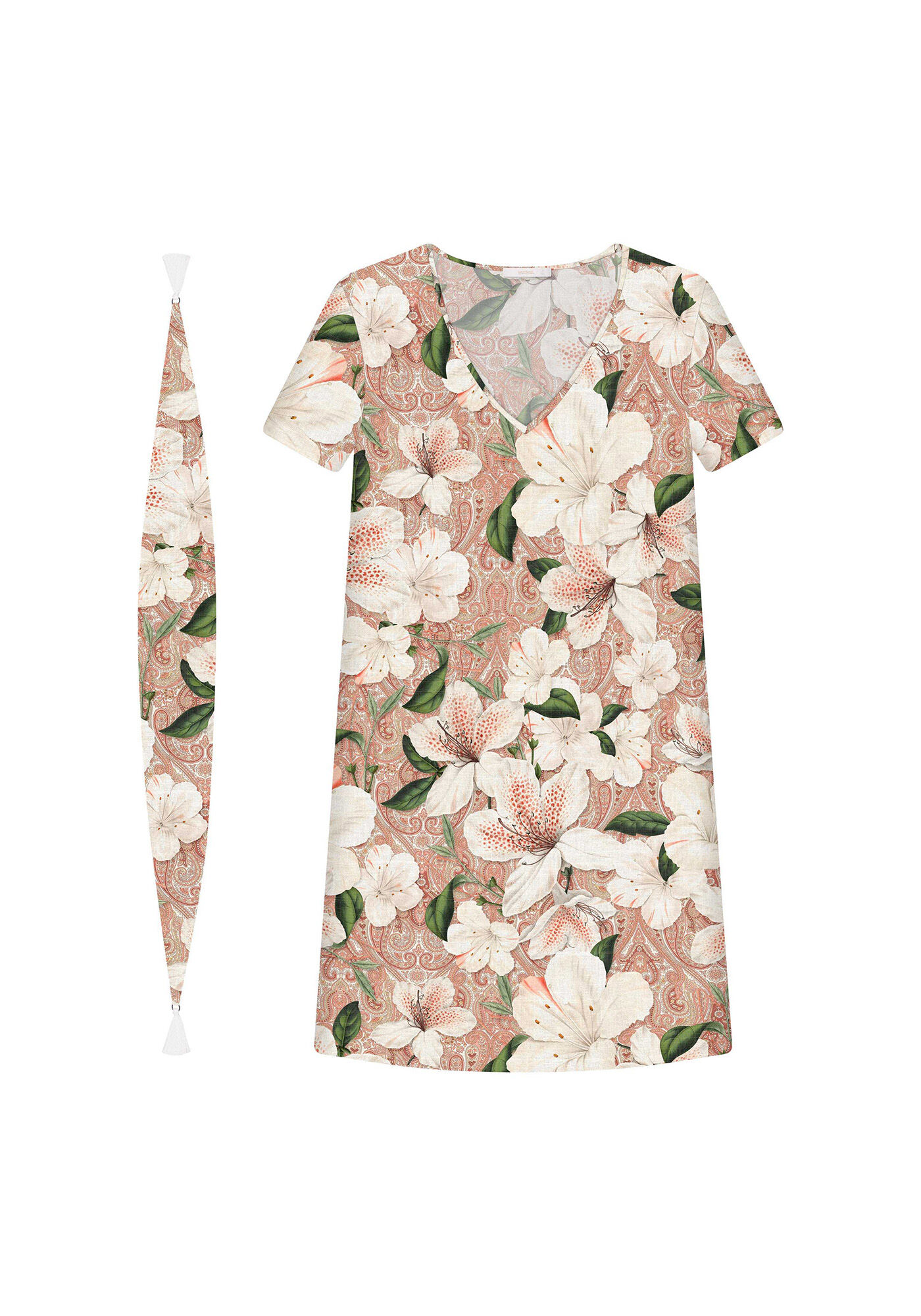 Vestido com Cinto Estampa Coogee, , large.