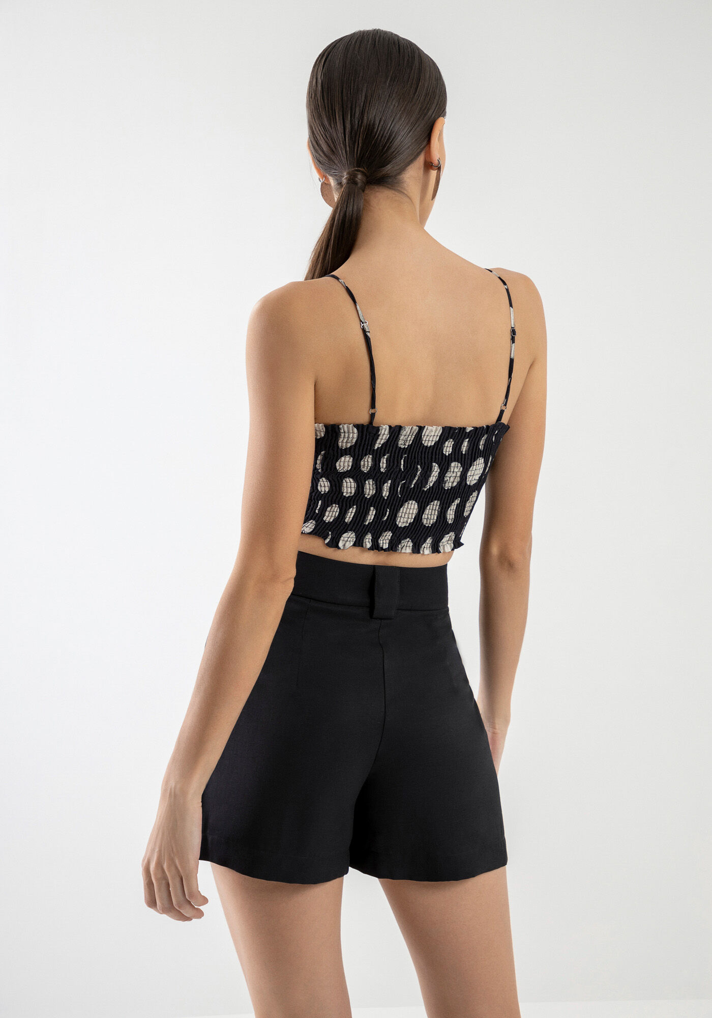 Blusa Corset Cropped Estampada, , large.