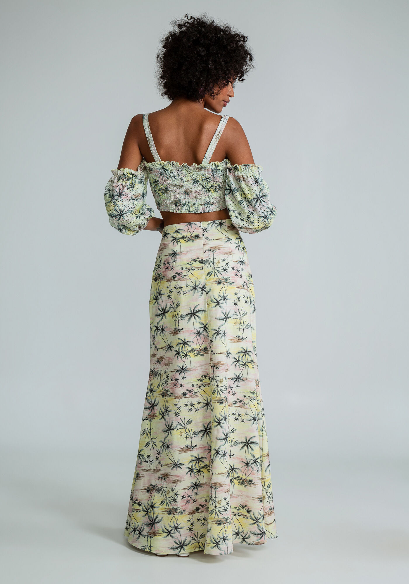 Saia Midi Cintura Alta, , large.