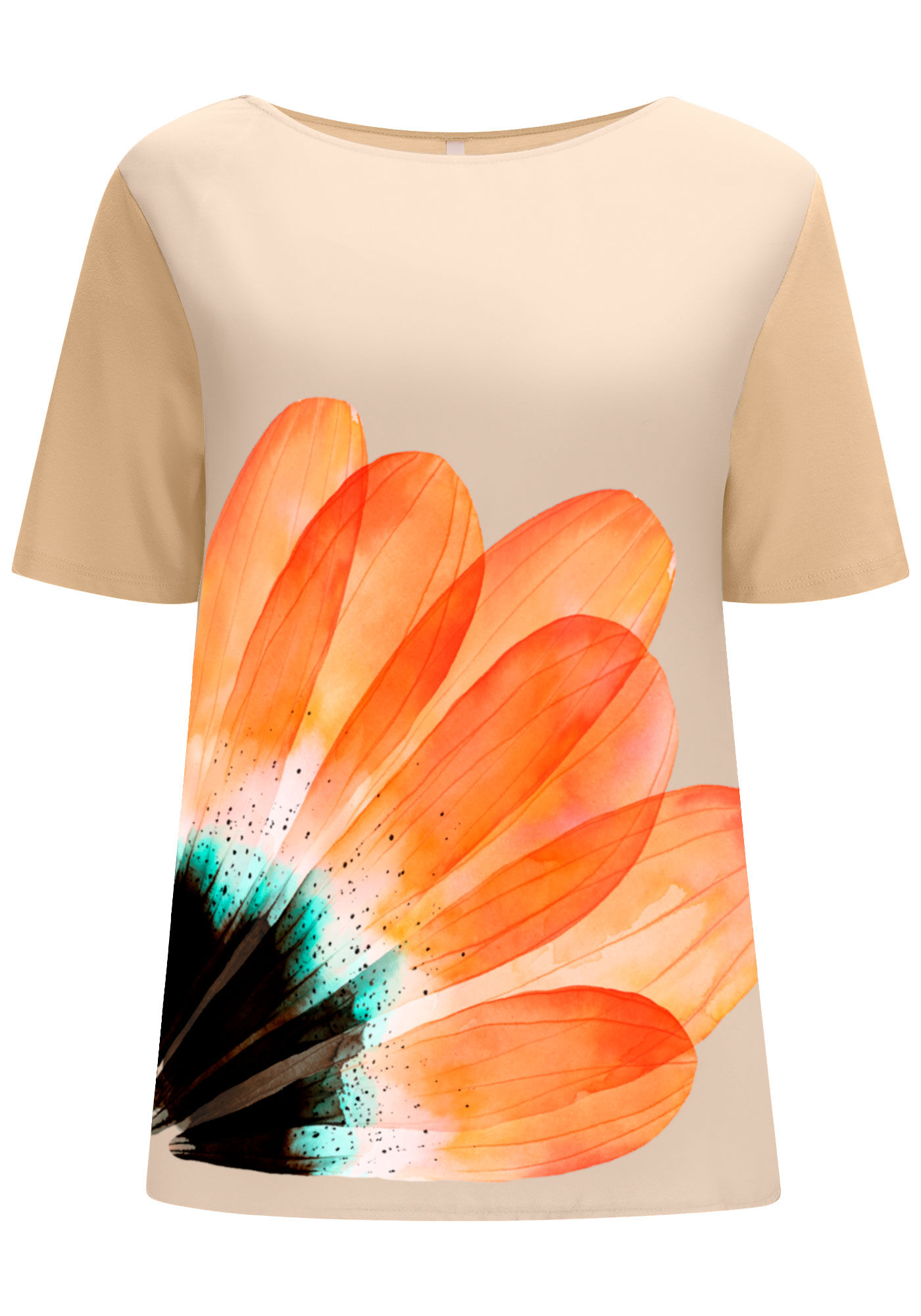 Blusa em Malha e Tecido Estampado, , large.