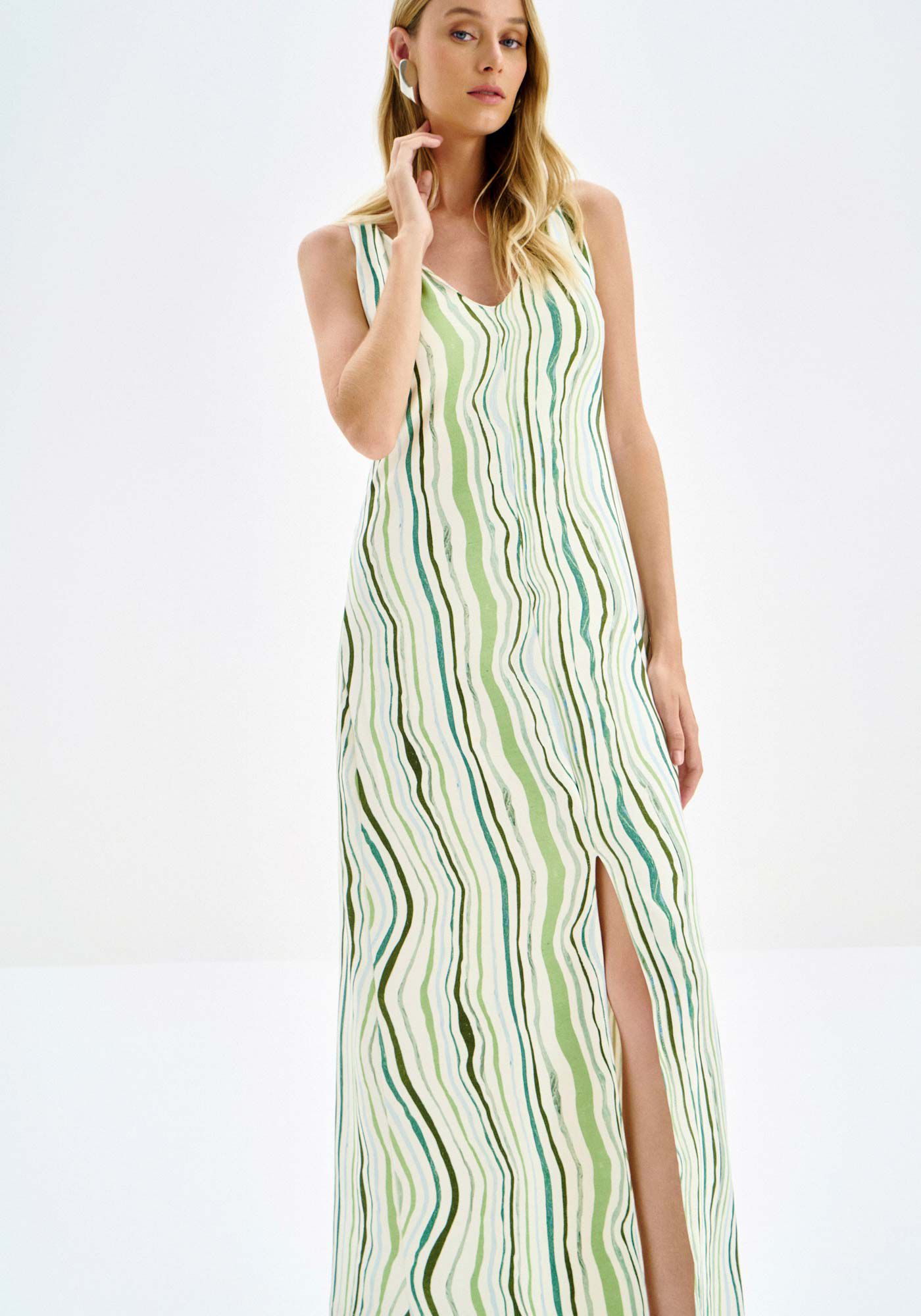 Vestido Midi em Moletom Viscose Estampado, , large.