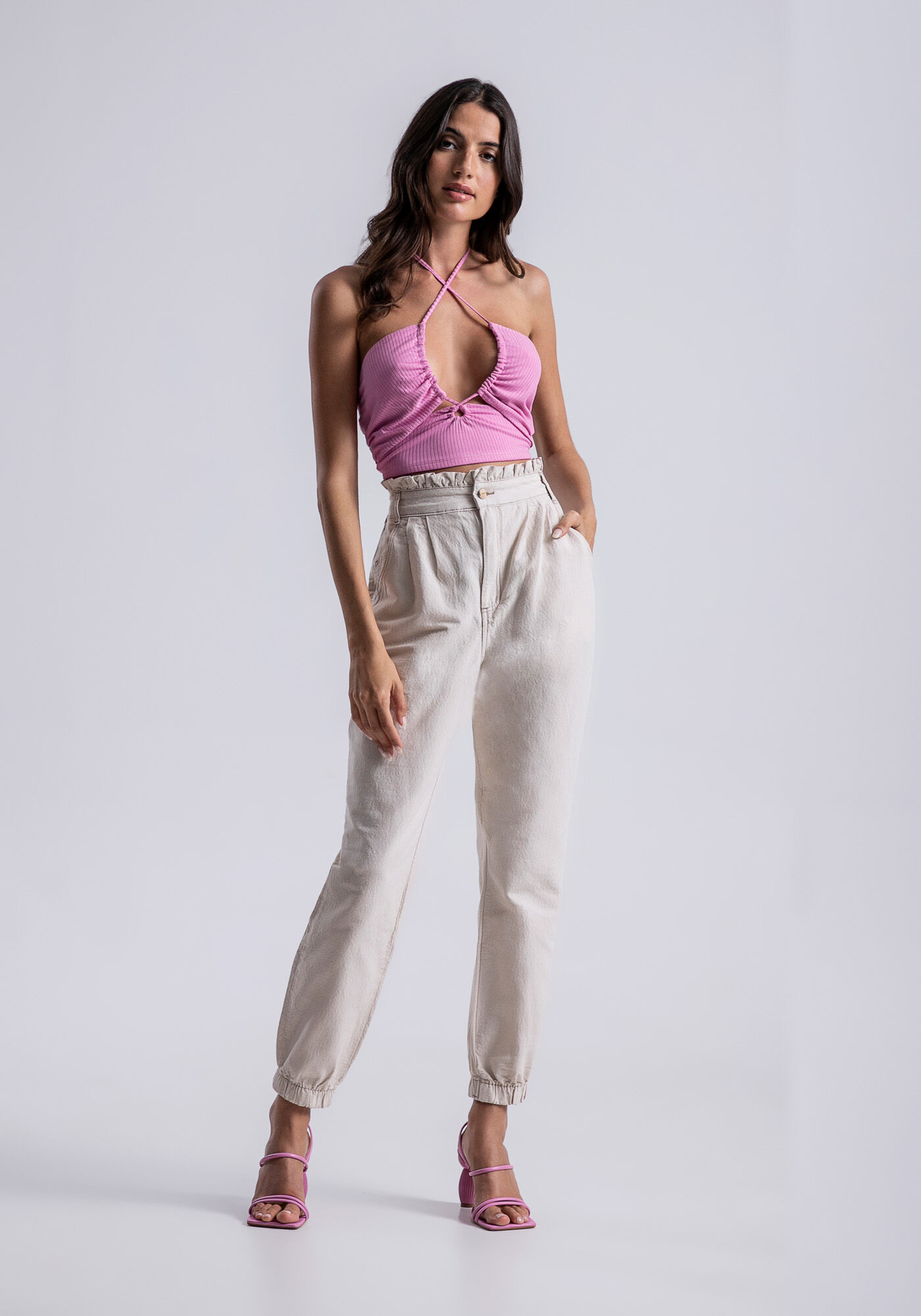 Cal&ccedil;a Sarja Jogging com Cintura Super Alta, , large.