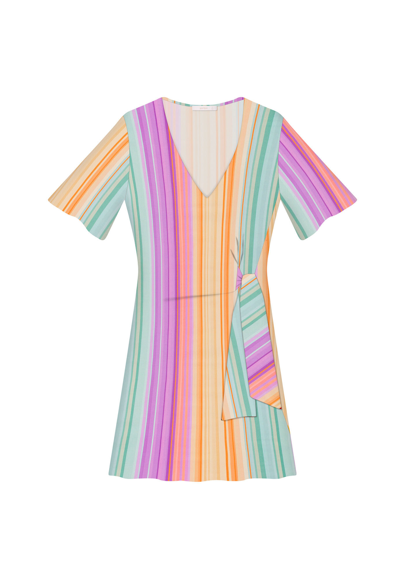 Vestido Recorte Amarra&ccedil;&atilde;o Estampa, , large.