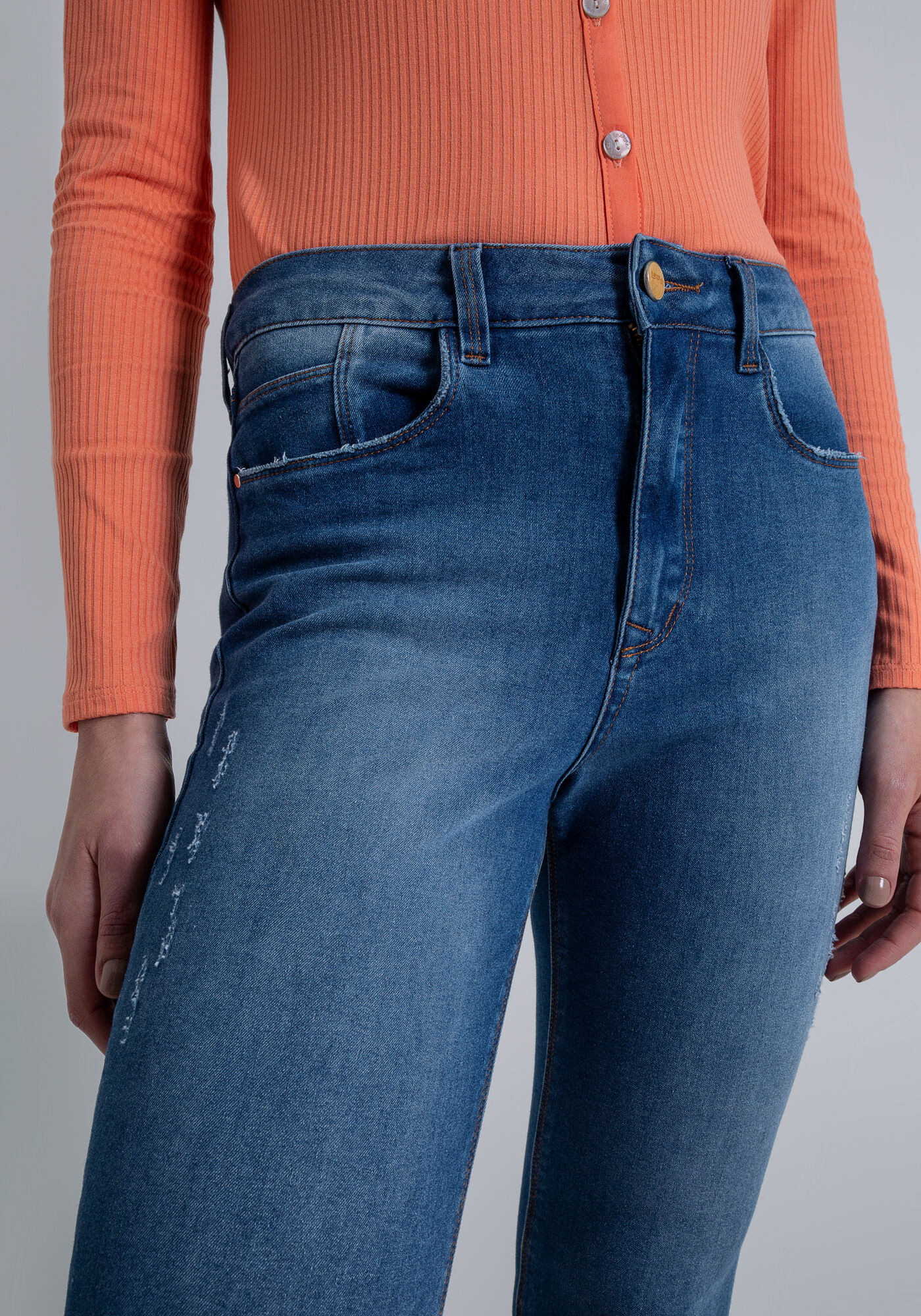 Cal&ccedil;a Jeans Super Alta Aruba Cropped Elastic, JEANS, large.