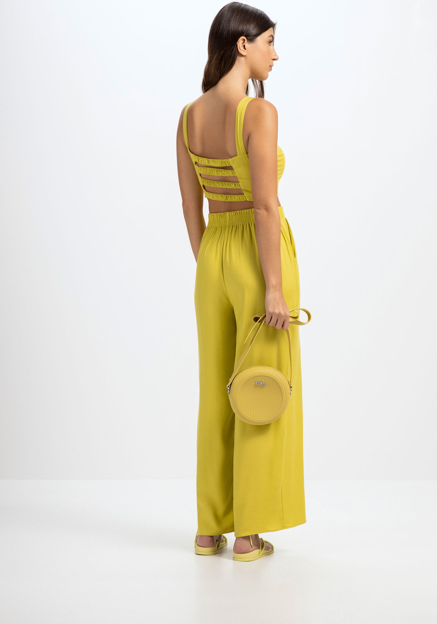 Blusa Halter Neck em Viscose com Detalhe Costas, , large.