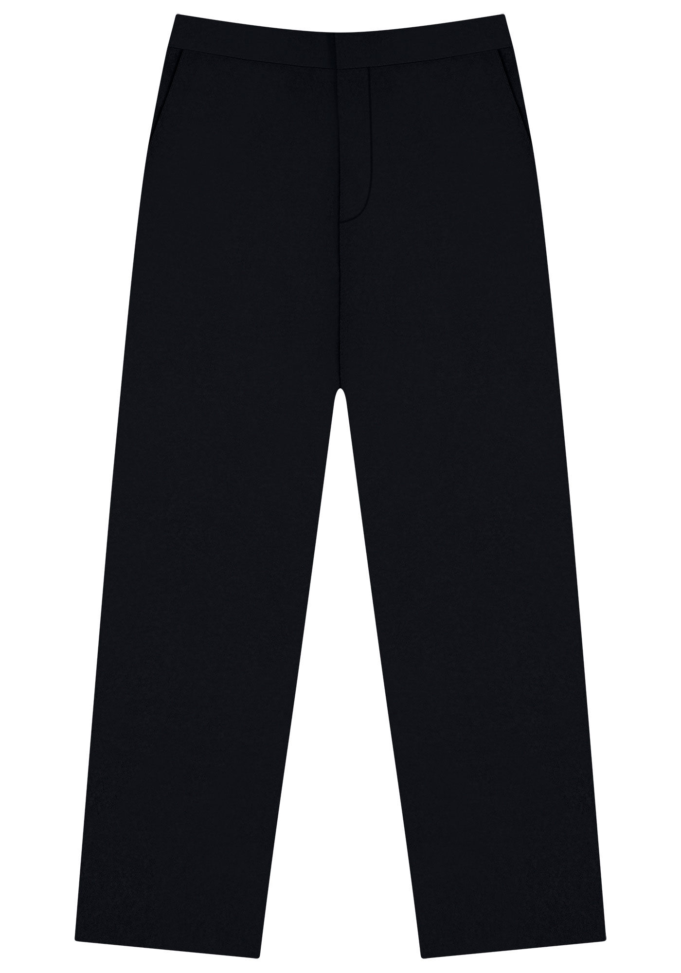 Cal&ccedil;a Reta em Tecido Plano com Cintura M&eacute;dia, , large.