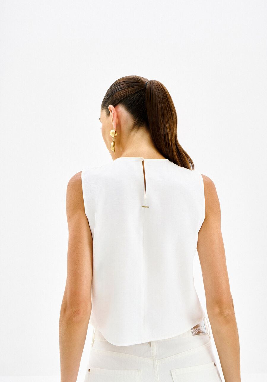 Blusa com Bordado Paisley Lurex, . Blusa com Bordado Paisley Lurex, , large.
