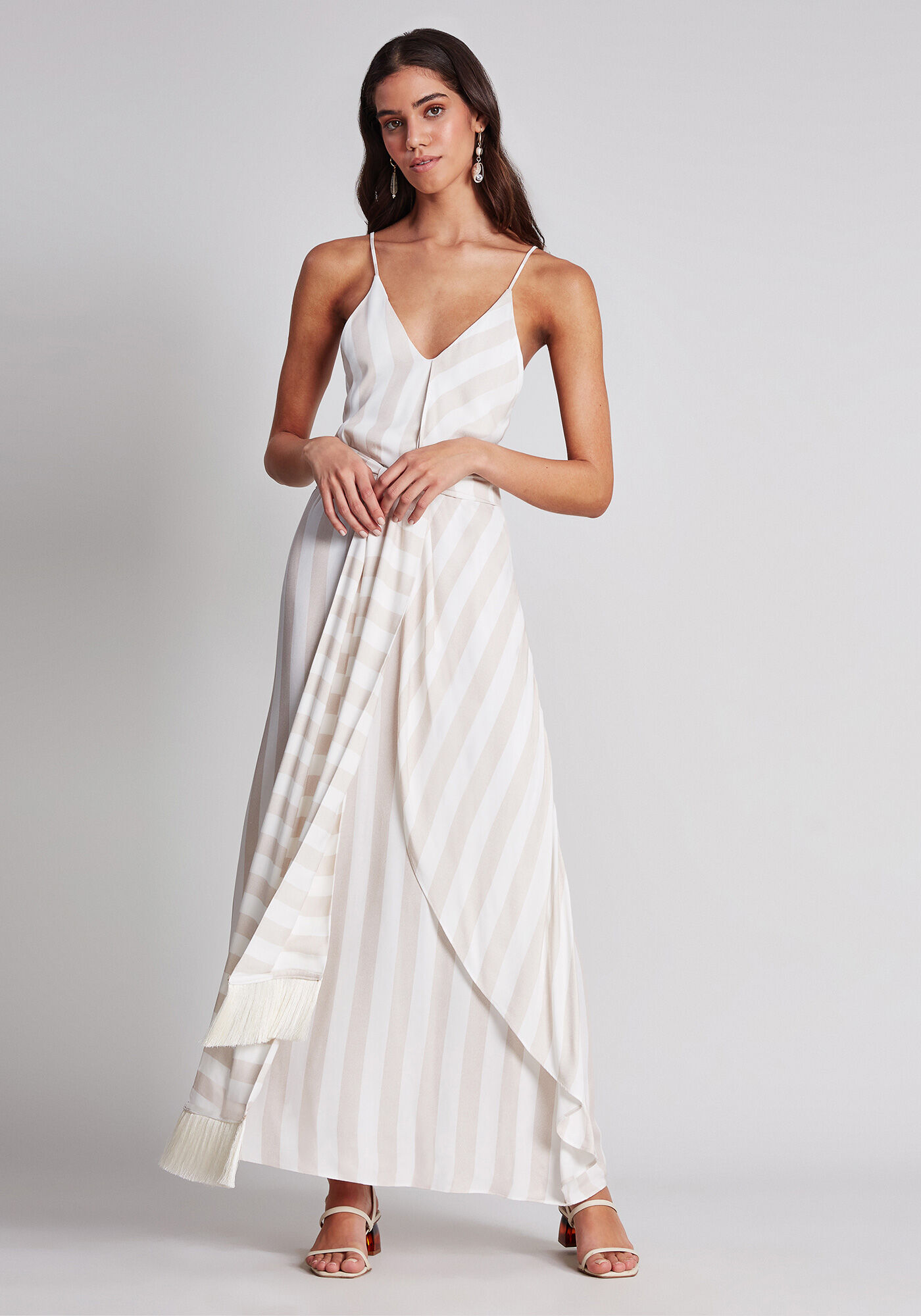 Vestido M&iacute;di com Cinto Franjas, , large.