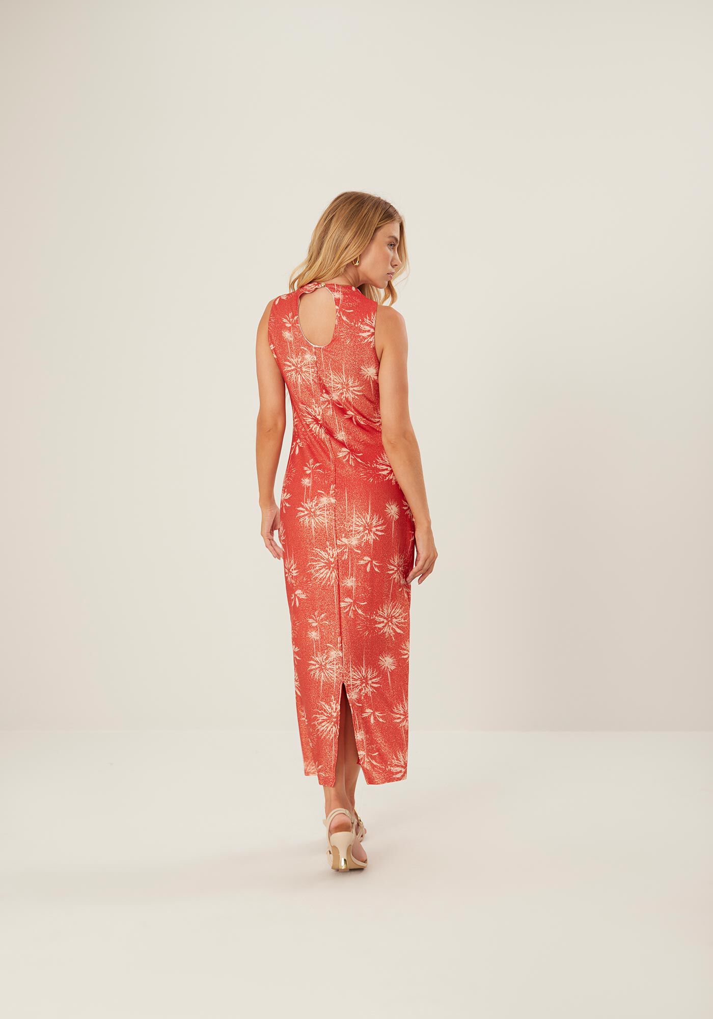 Vestido Midi Halter Neck Estampado, , large.